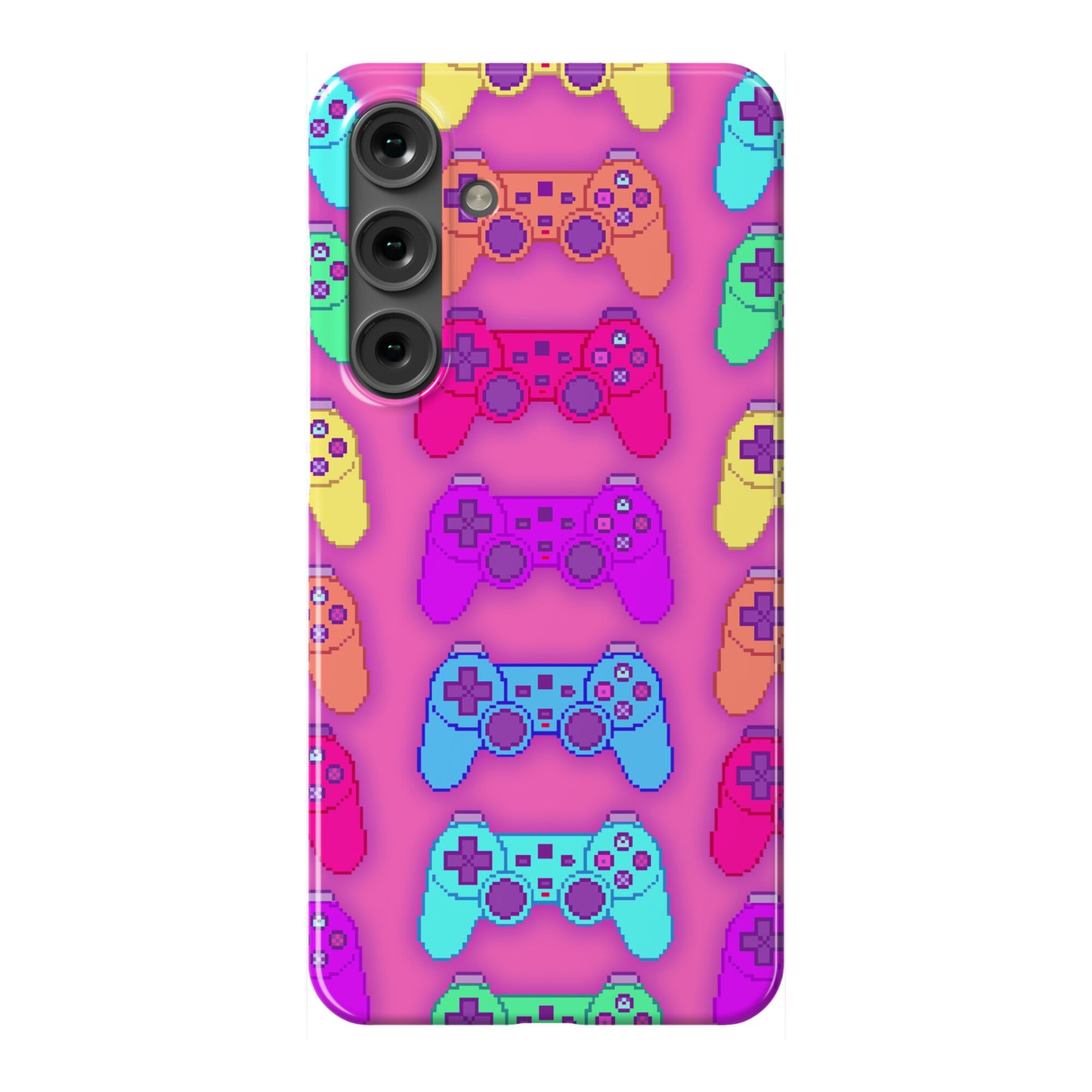Rainbow Pixel Game Controller Phone Case