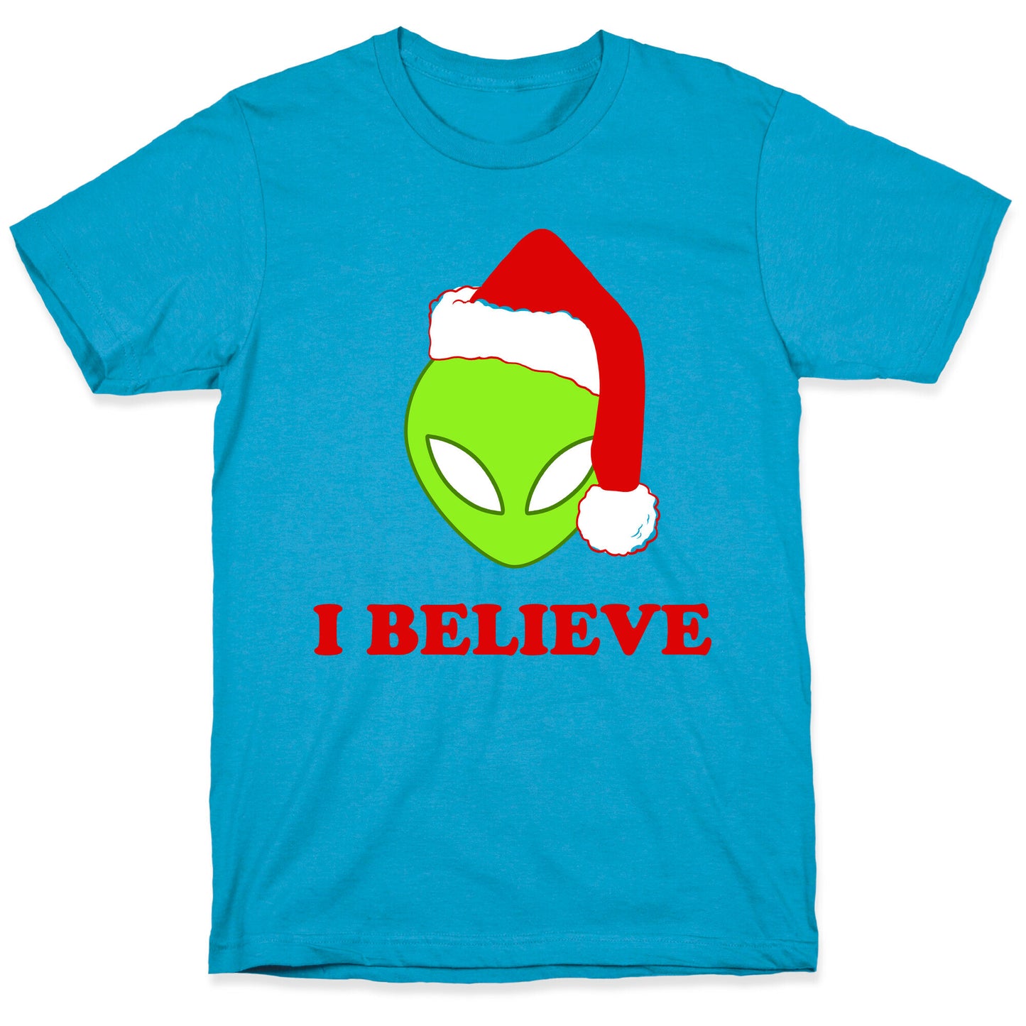 I Believe Christmas Aliens Unisex Triblend Tee