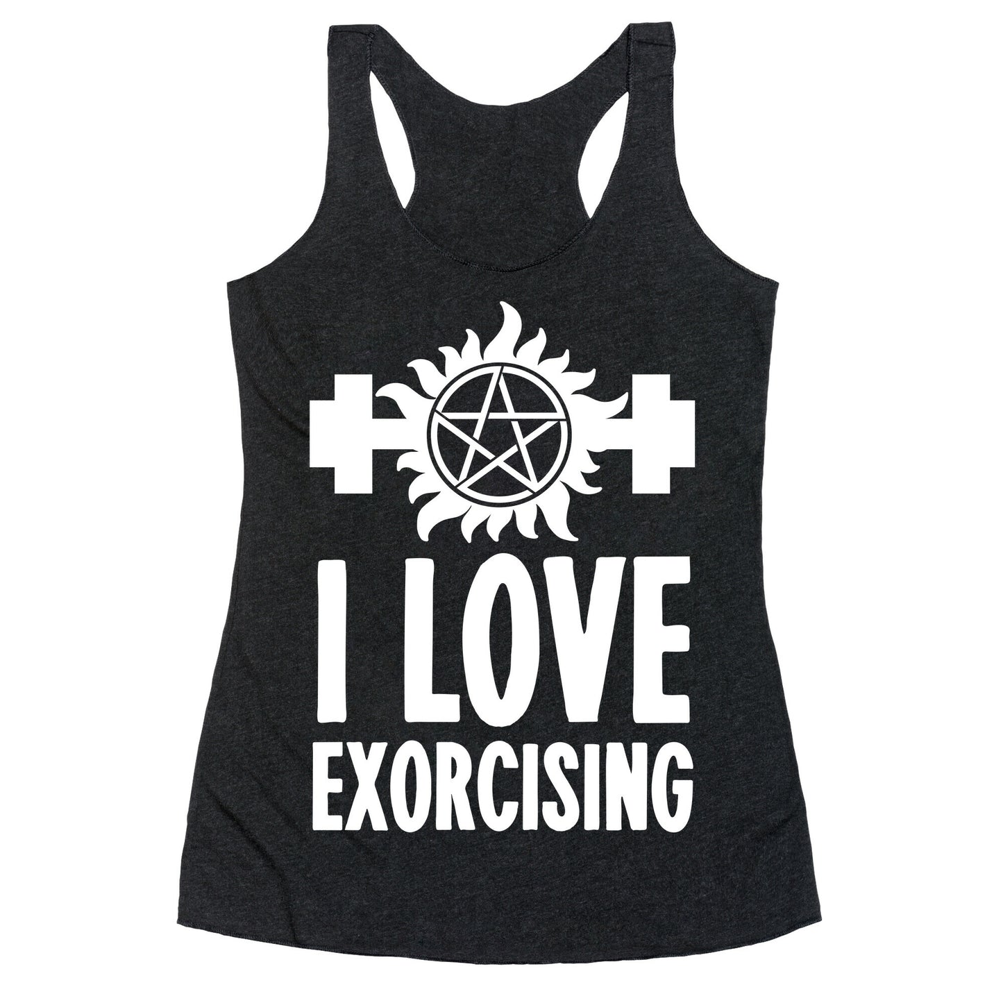 I Love Exorcising Racerback Tank