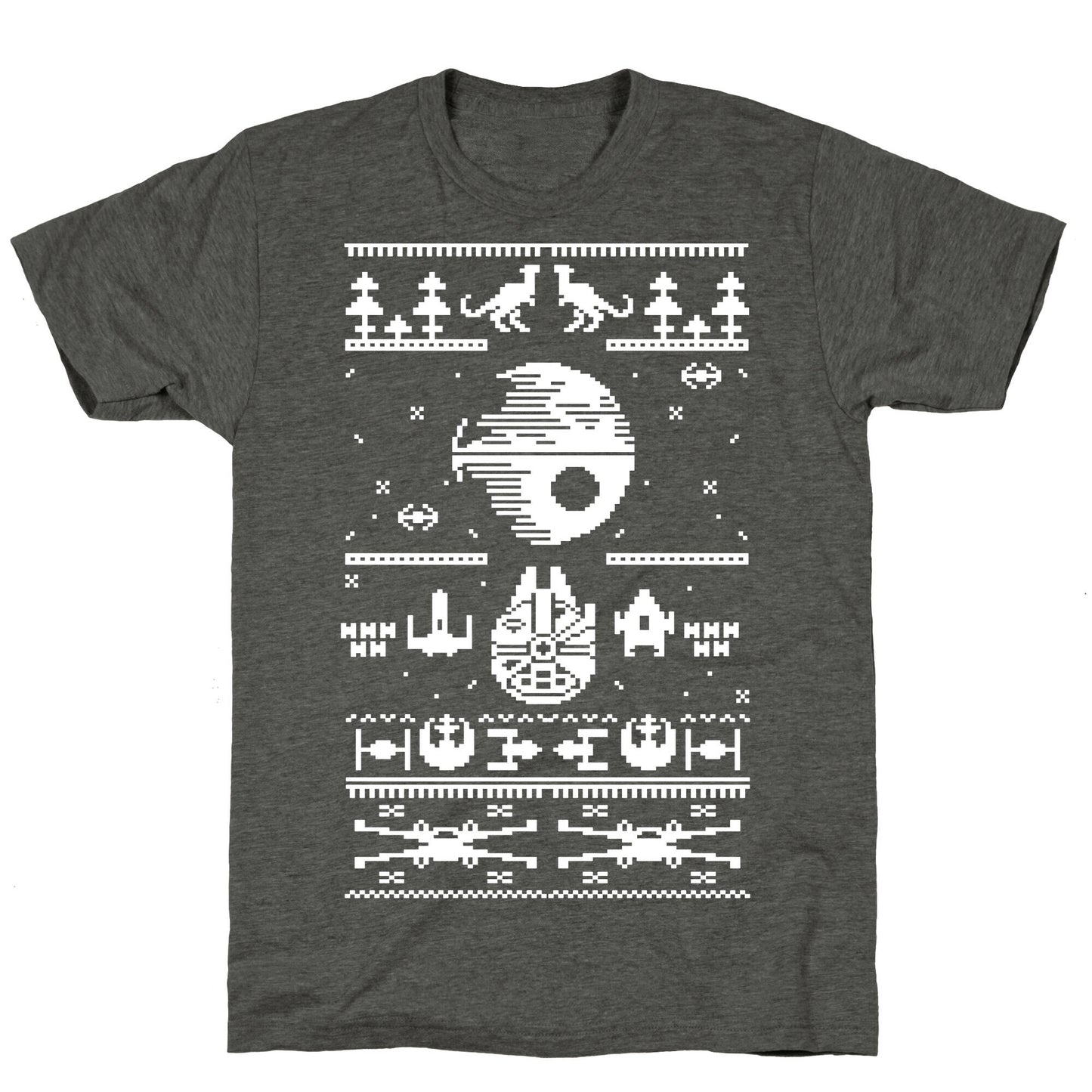Scifi Spaceship Christmas Unisex Triblend Tee