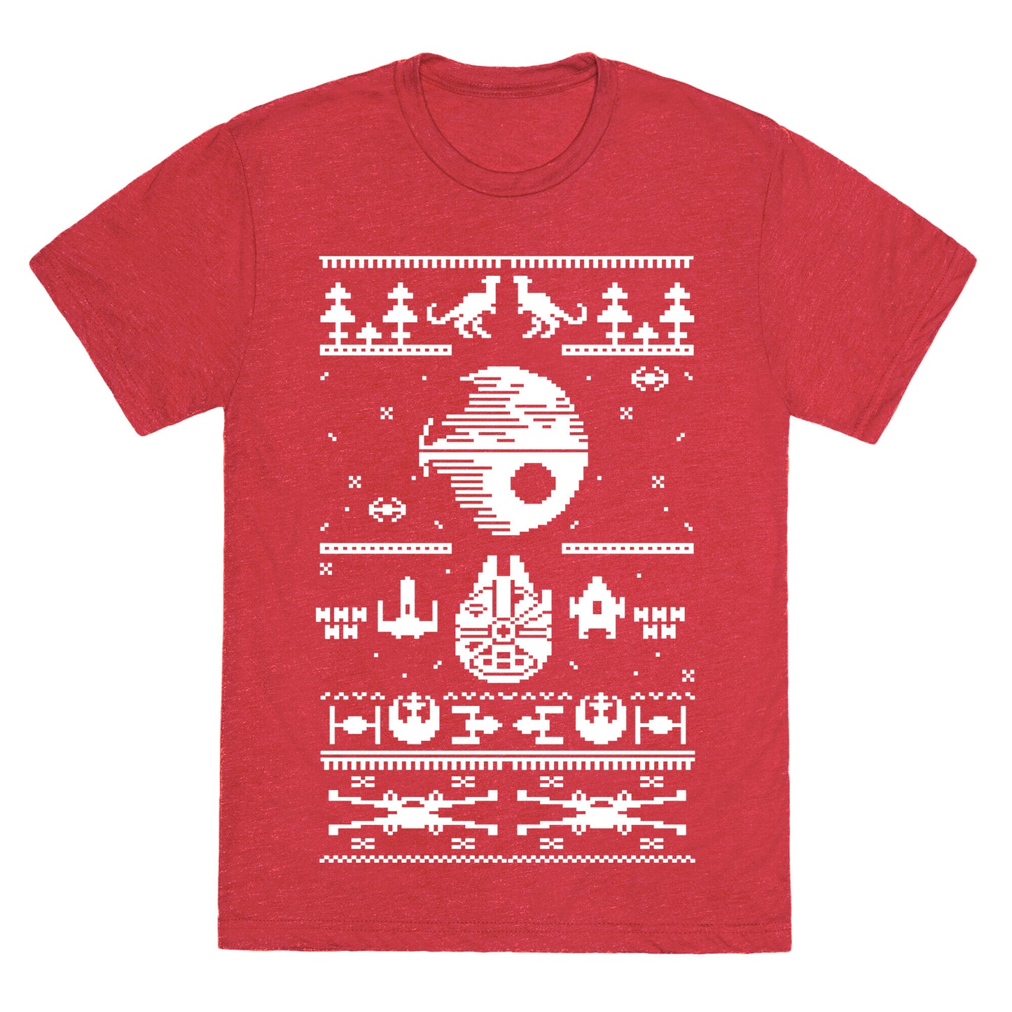 Scifi Spaceship Christmas Unisex Triblend Tee