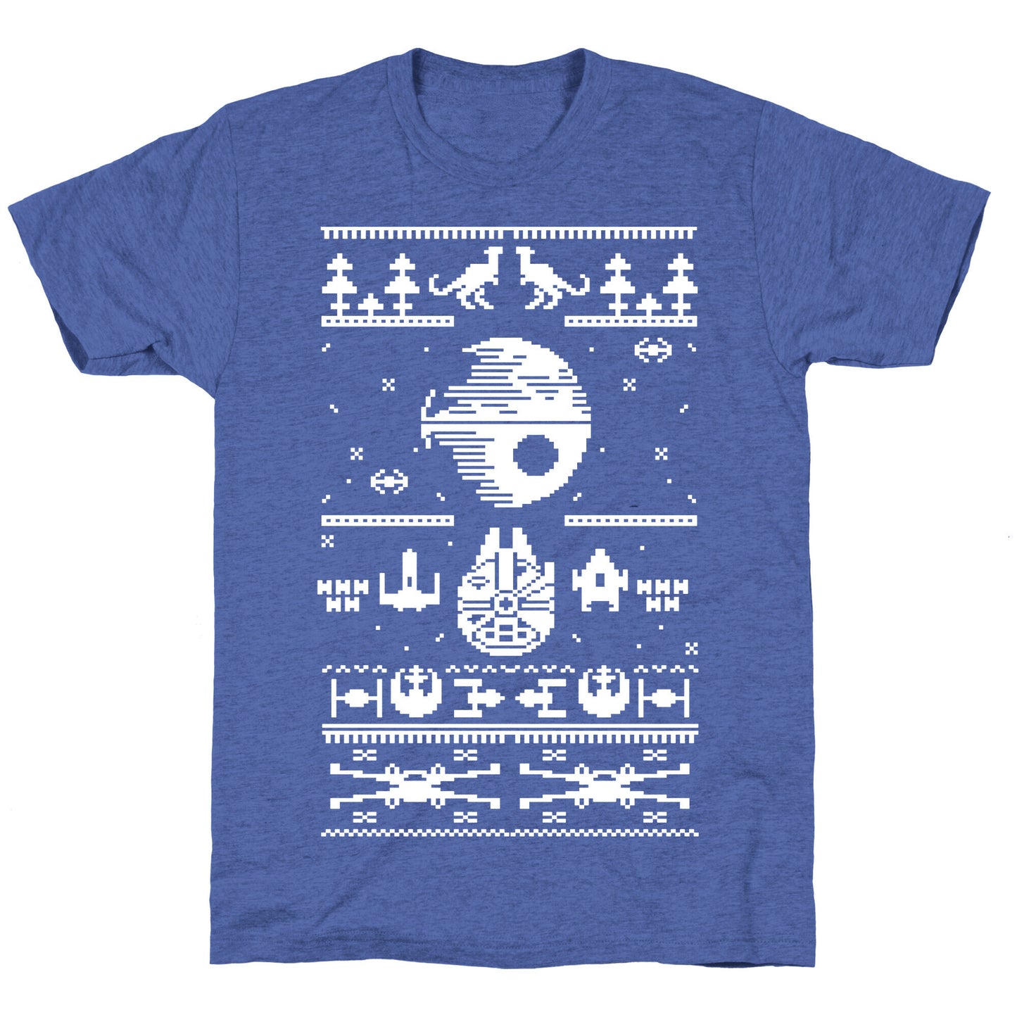 Scifi Spaceship Christmas Unisex Triblend Tee