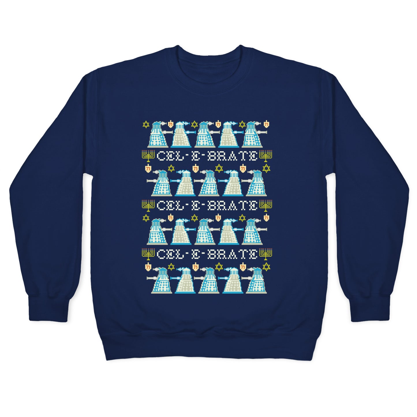 Dalek Hanukkah Sweater Crewneck Sweatshirt