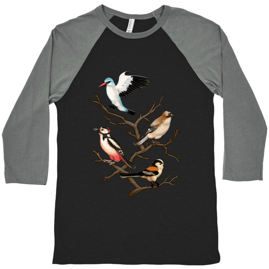 Woodland Birds Baseball Tee