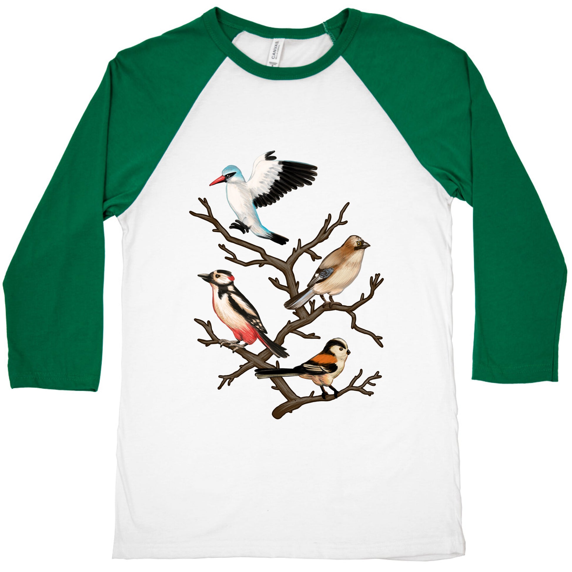 Woodland Birds Baseball Tee