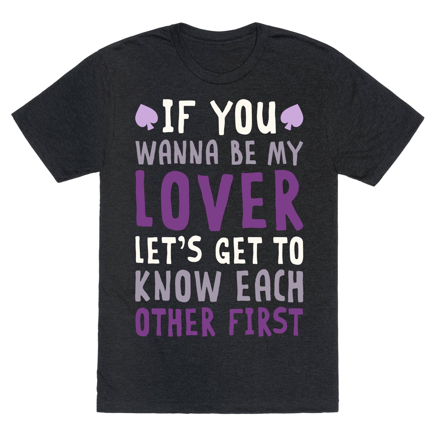 If You Wanna Be My Lover, Let's Get To Know Each Other First Unisex Triblend Tee