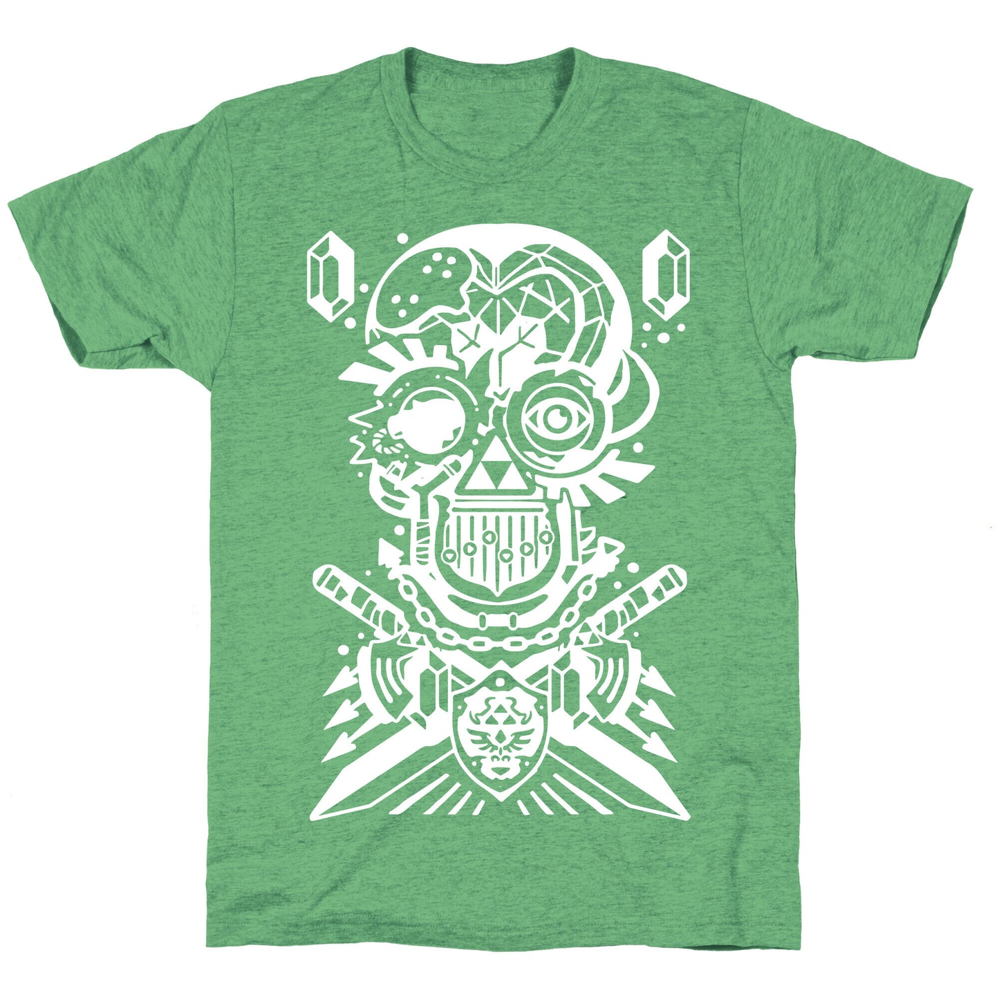 Legend Of Zelda skull Unisex Triblend Tee