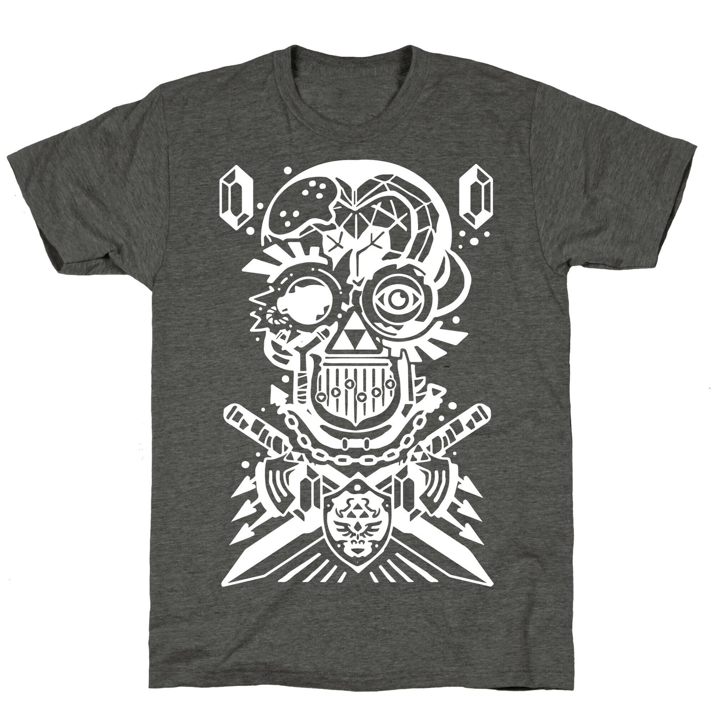Legend Of Zelda skull Unisex Triblend Tee