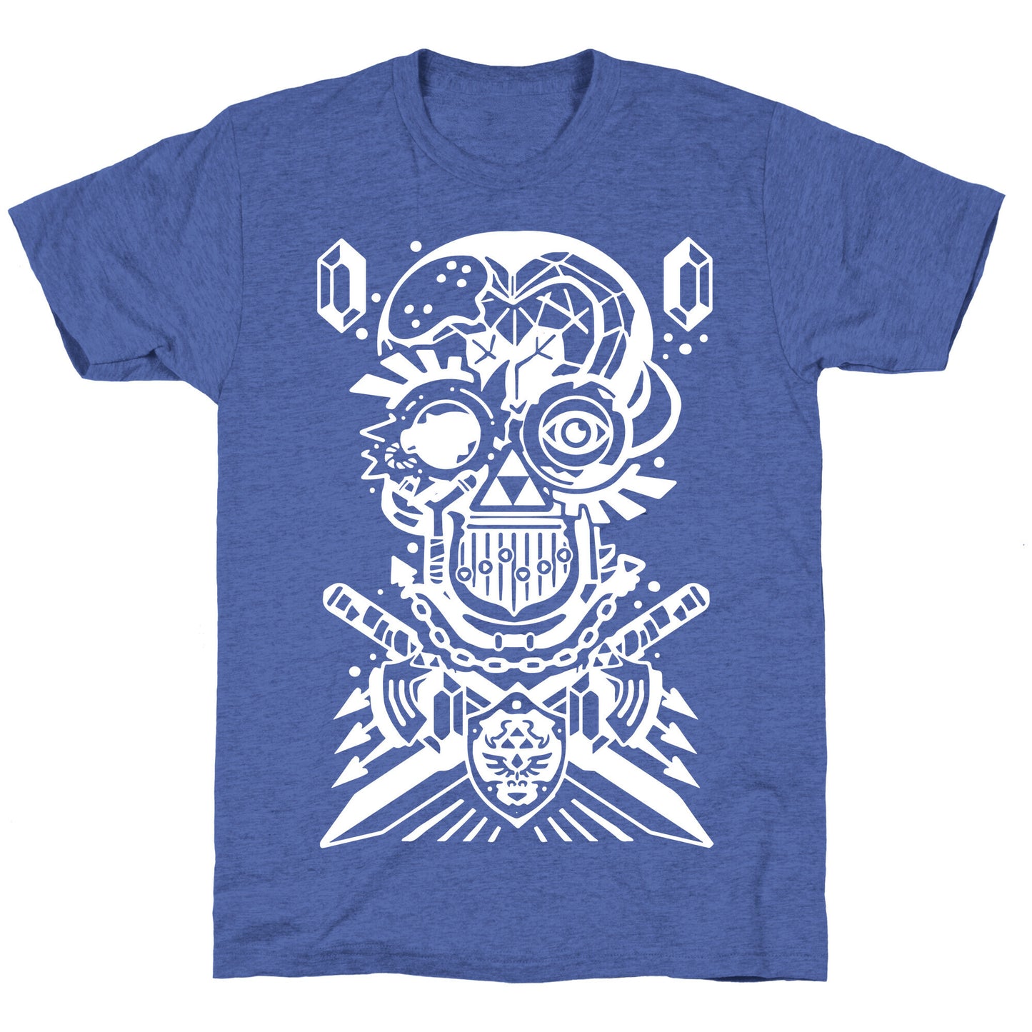 Legend Of Zelda skull Unisex Triblend Tee