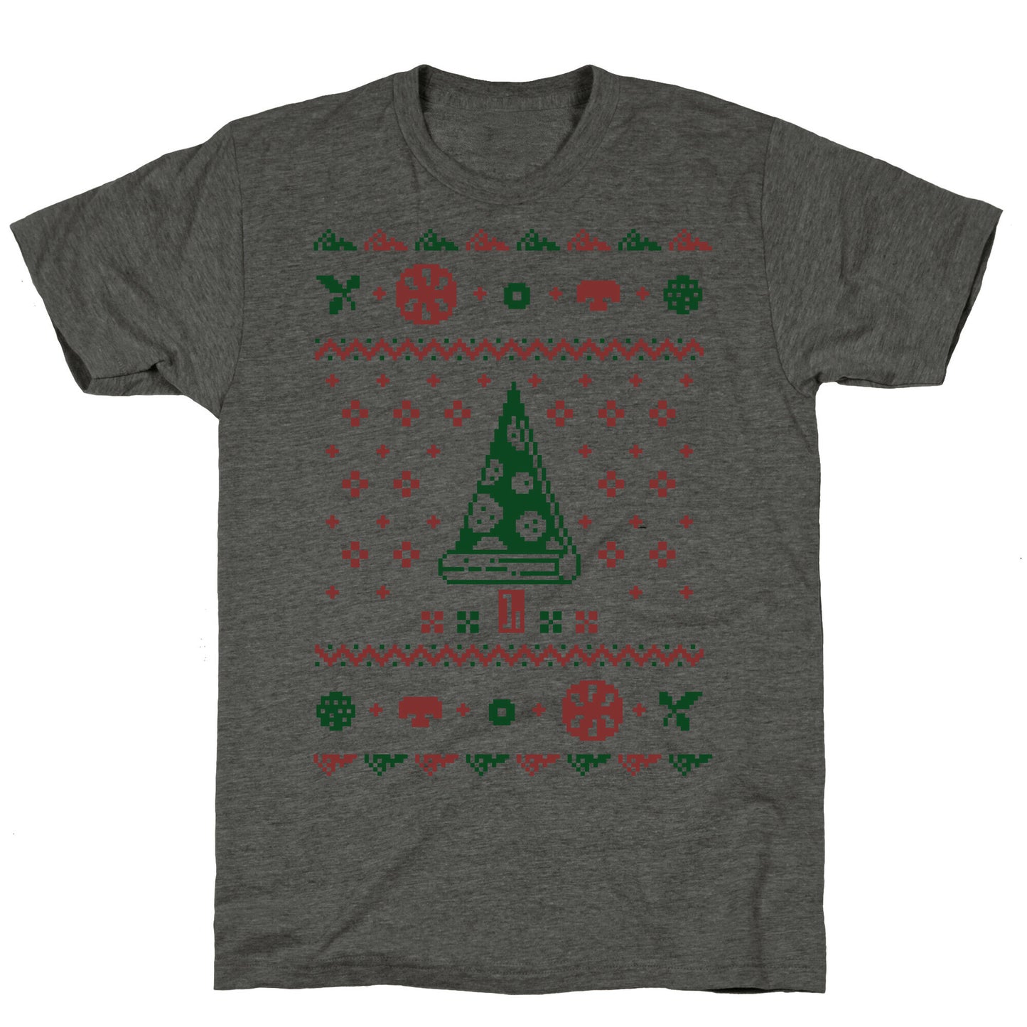 Ugly Pizza Christmas Sweater Unisex Triblend Tee