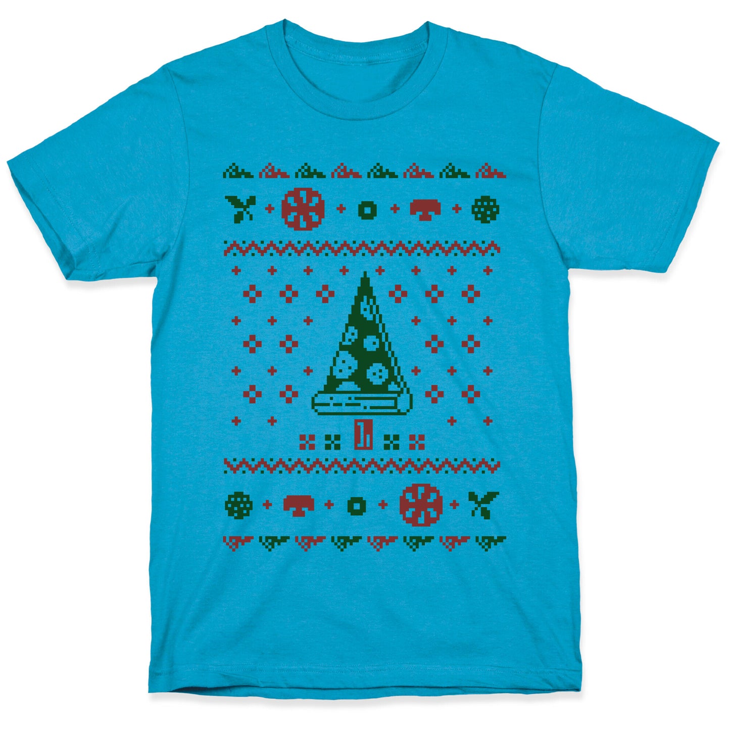 Ugly Pizza Christmas Sweater Unisex Triblend Tee