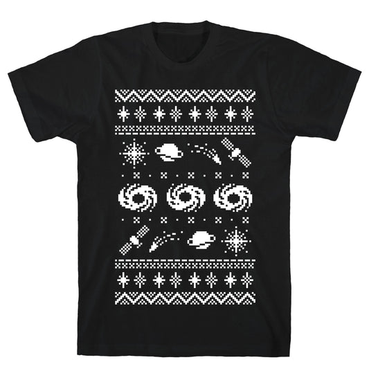 Interstellar Christmas Sweater Pattern T-Shirt