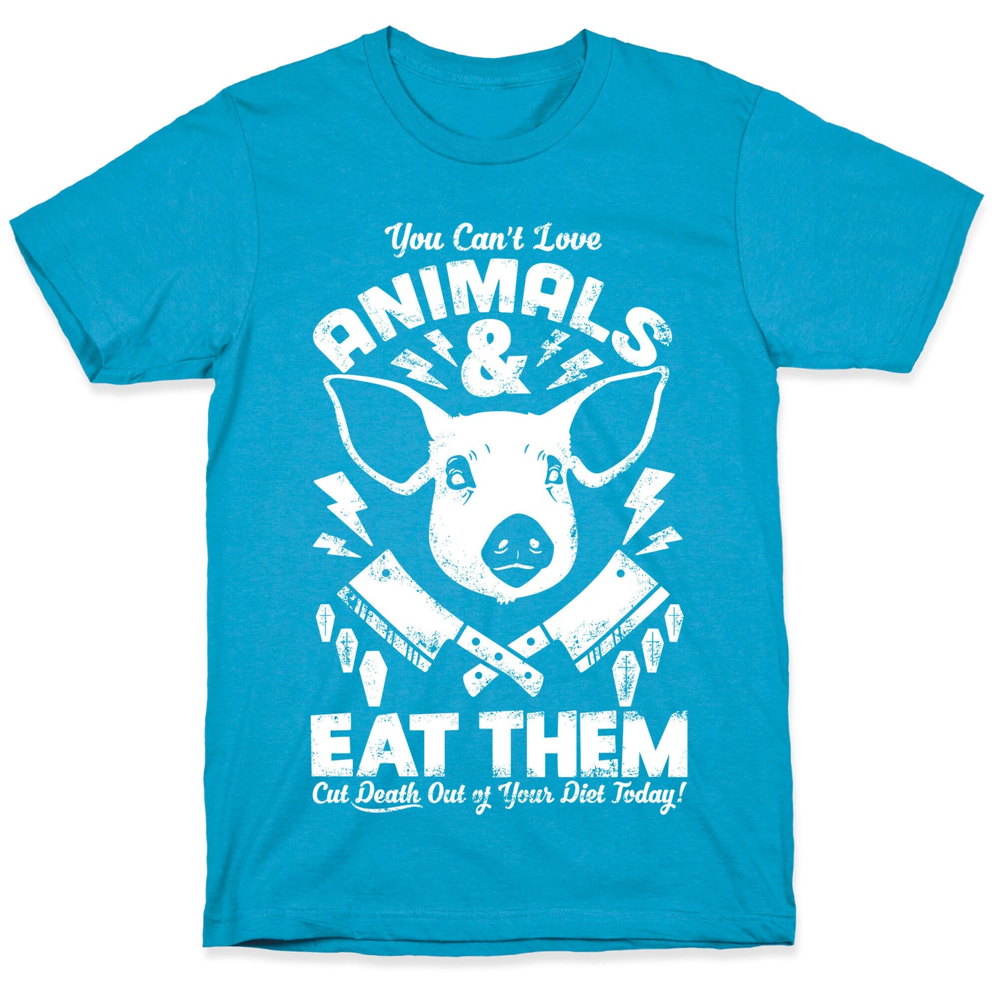 You Can't Love Animals and Eat Them Unisex Triblend Tee