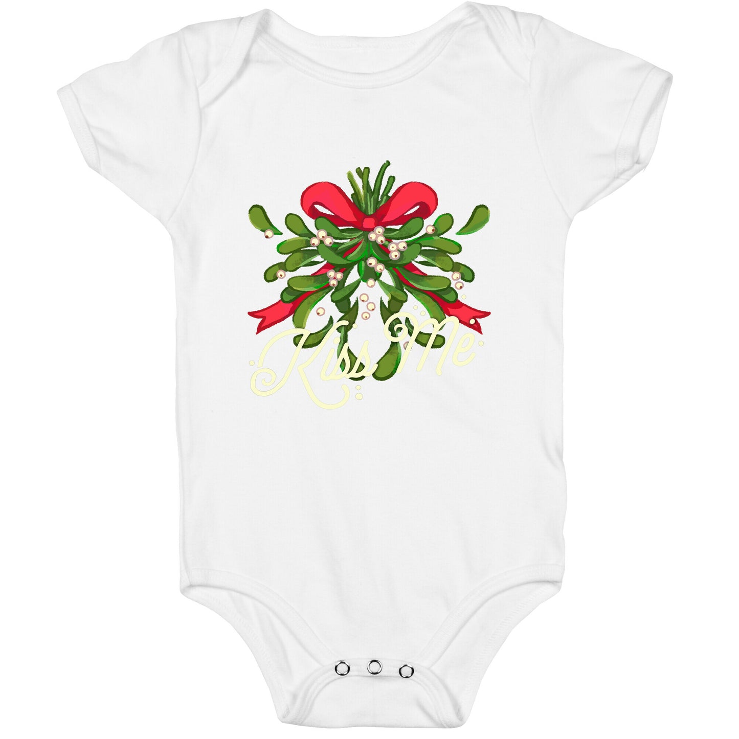 Mistletoe Kiss Me Baby One Piece