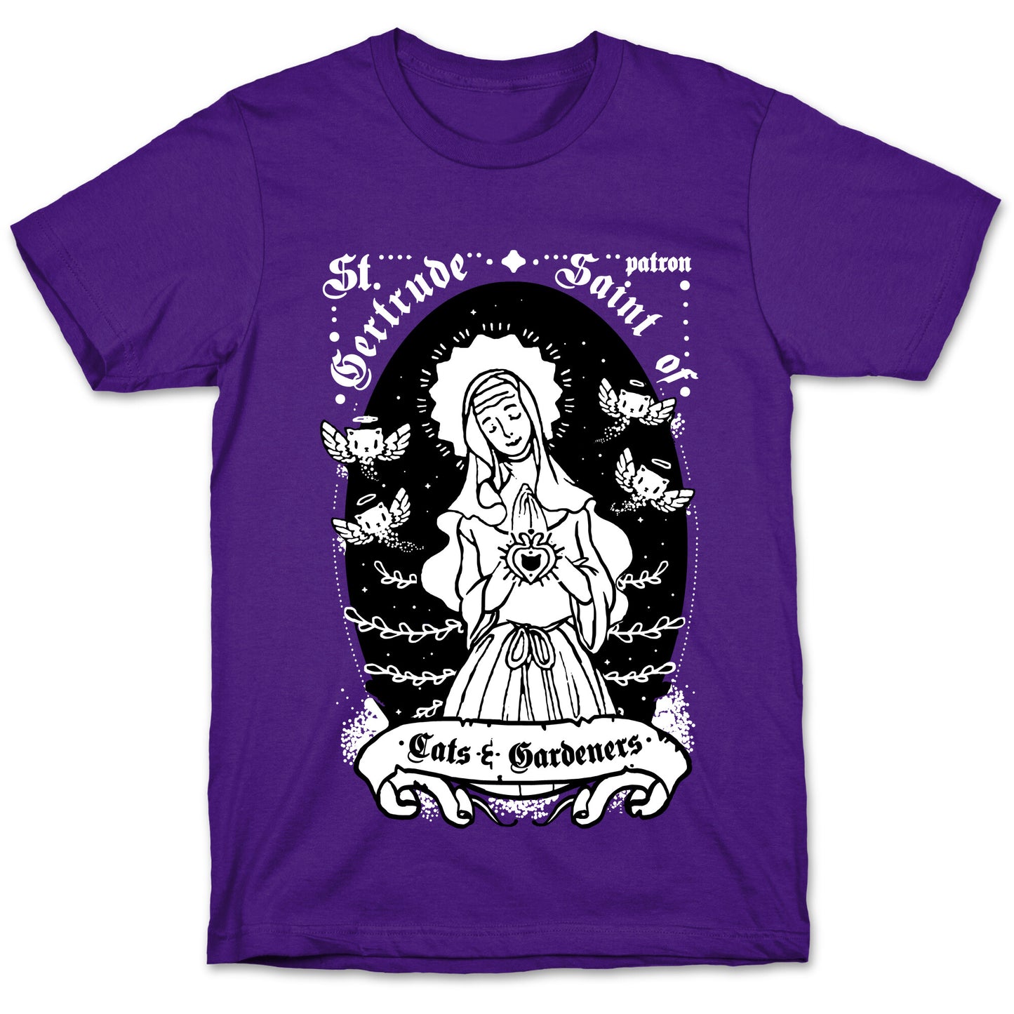 Saint Gertrude of Cats T-Shirt