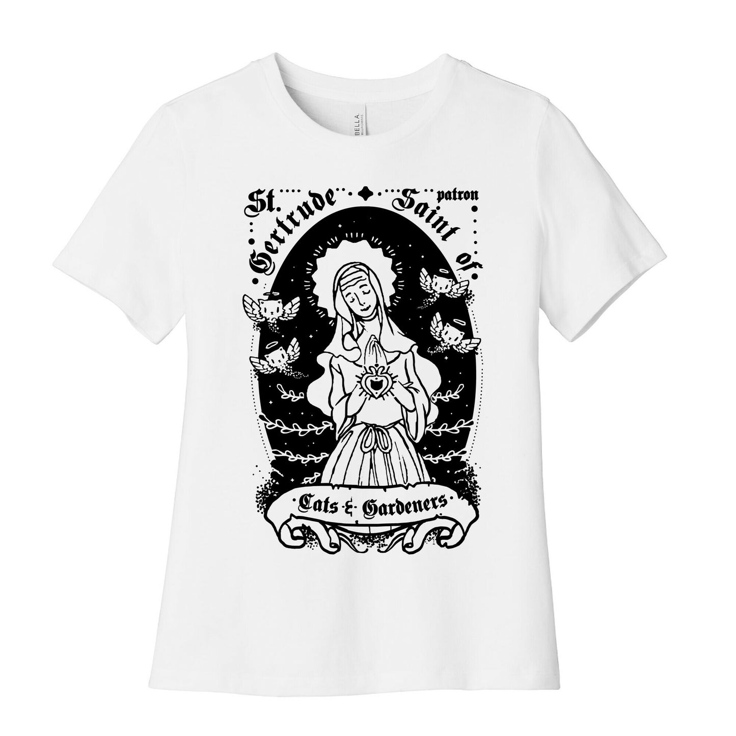 Saint Gertrude of Cats Women's Cotton Tee