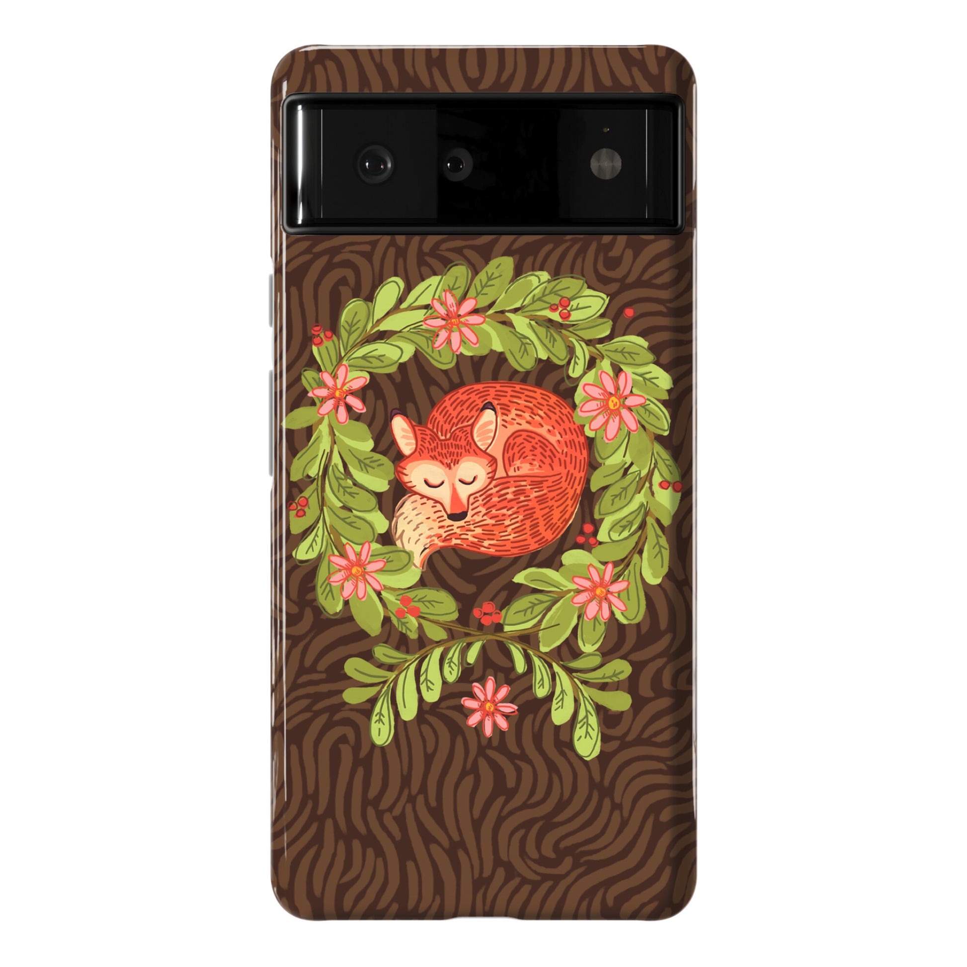 Sleeping Fox Wreath Phone Case