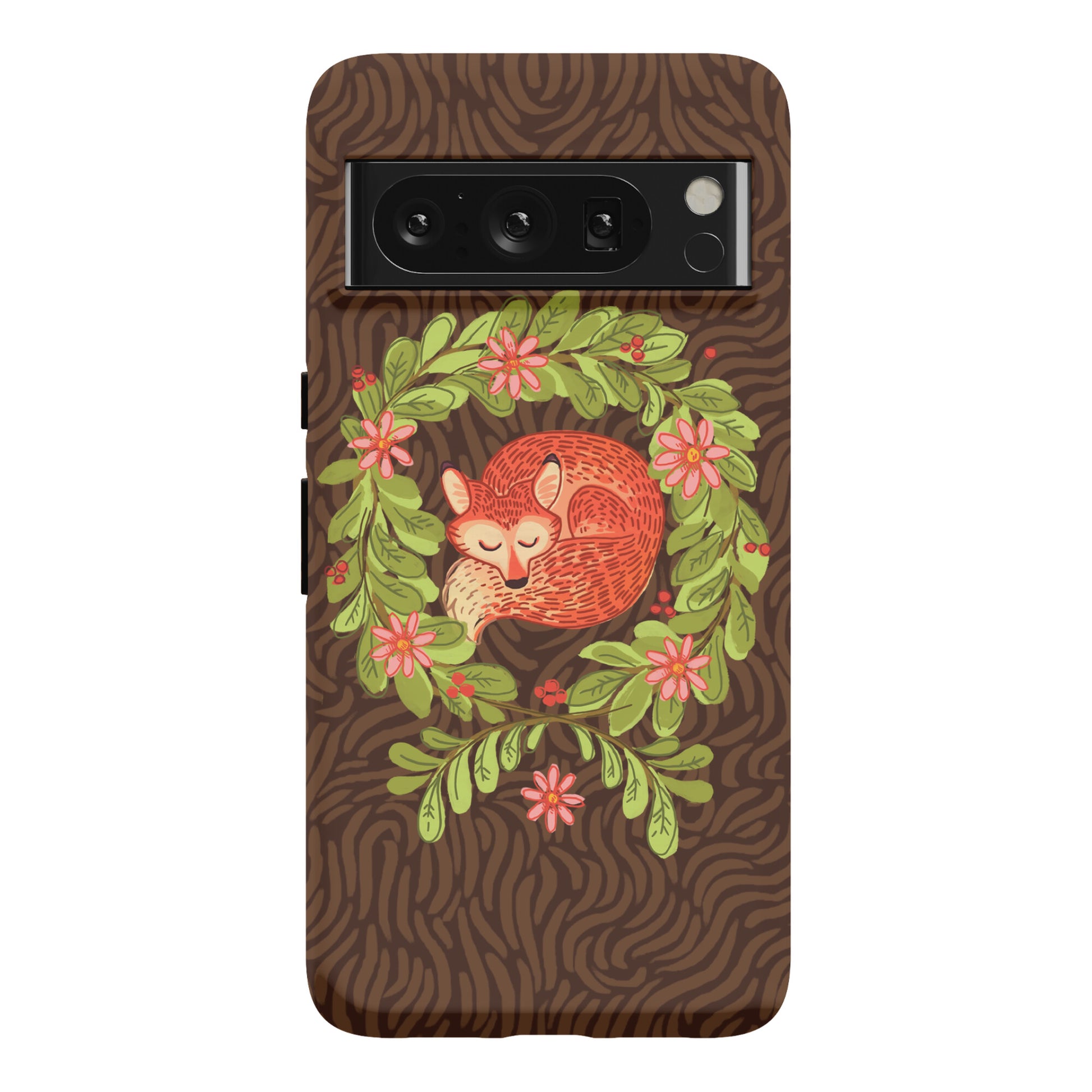 Sleeping Fox Wreath Phone Case