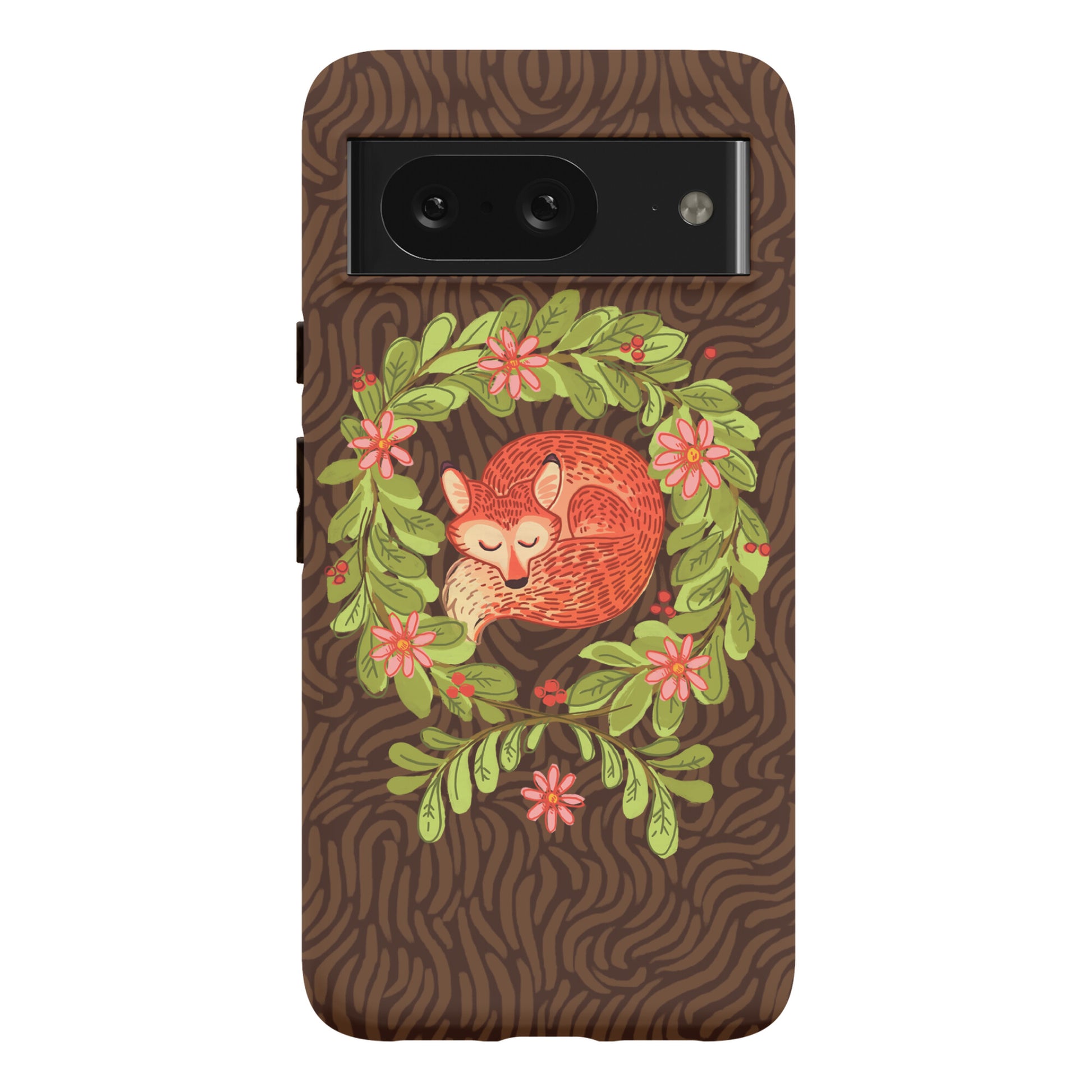 Sleeping Fox Wreath Phone Case