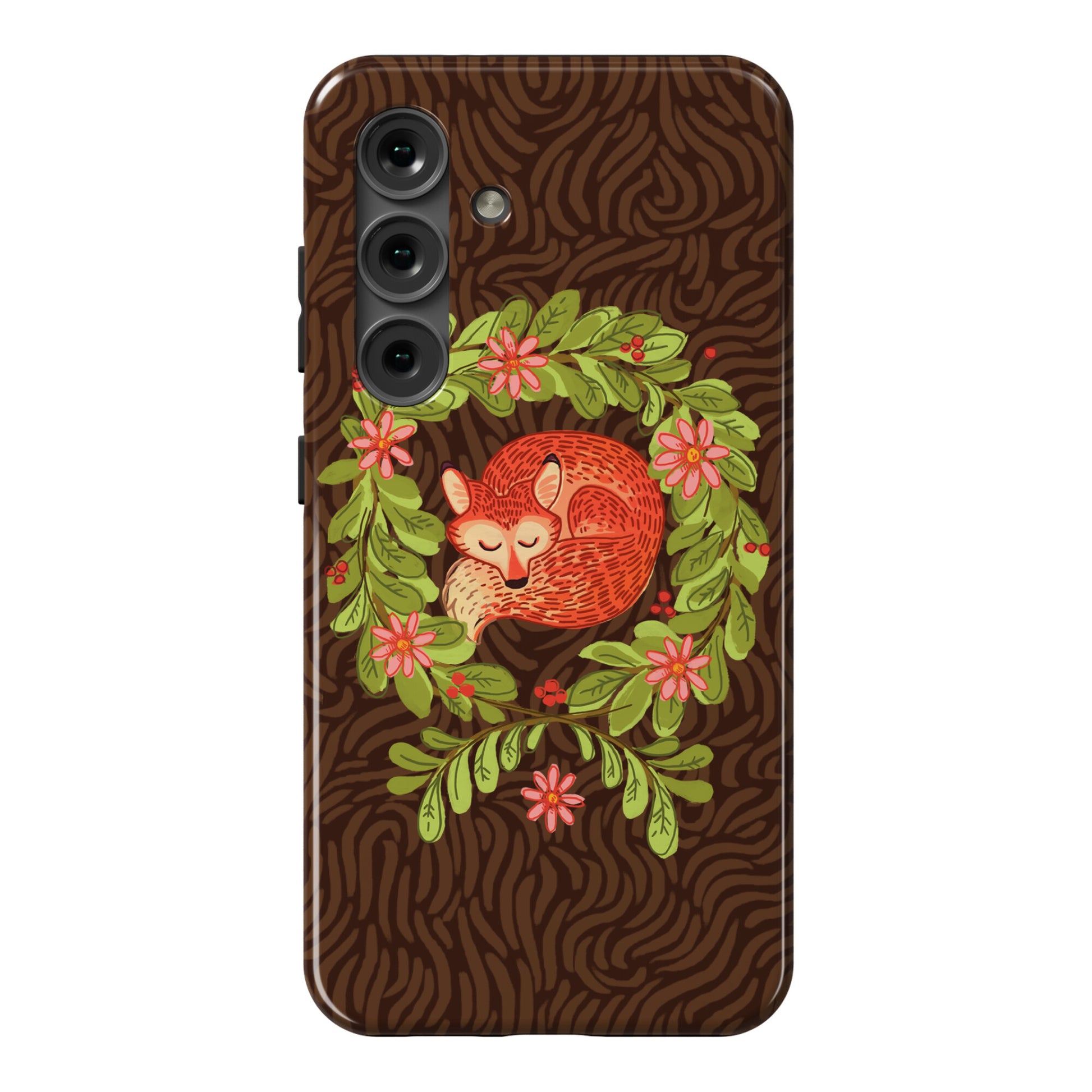 Sleeping Fox Wreath Phone Case