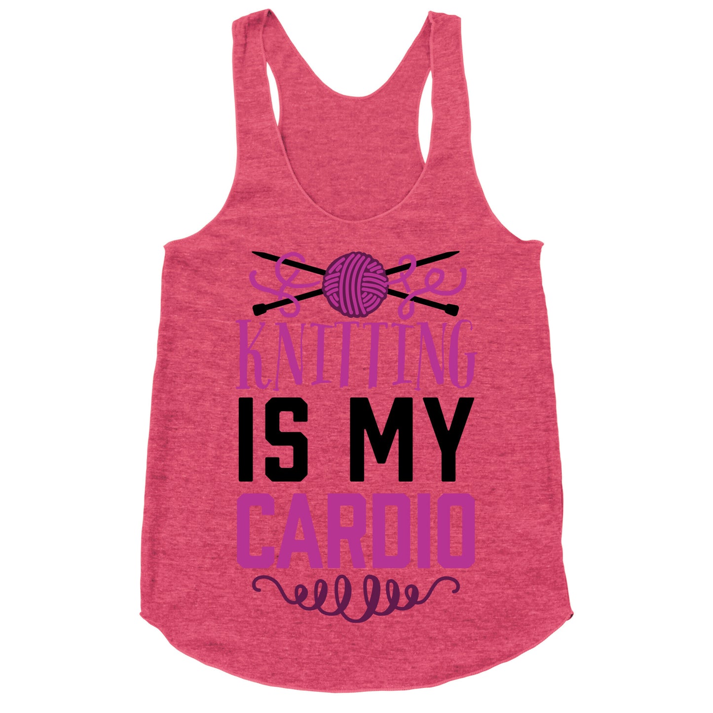 Knitting Is My Cardio Racerback Tank