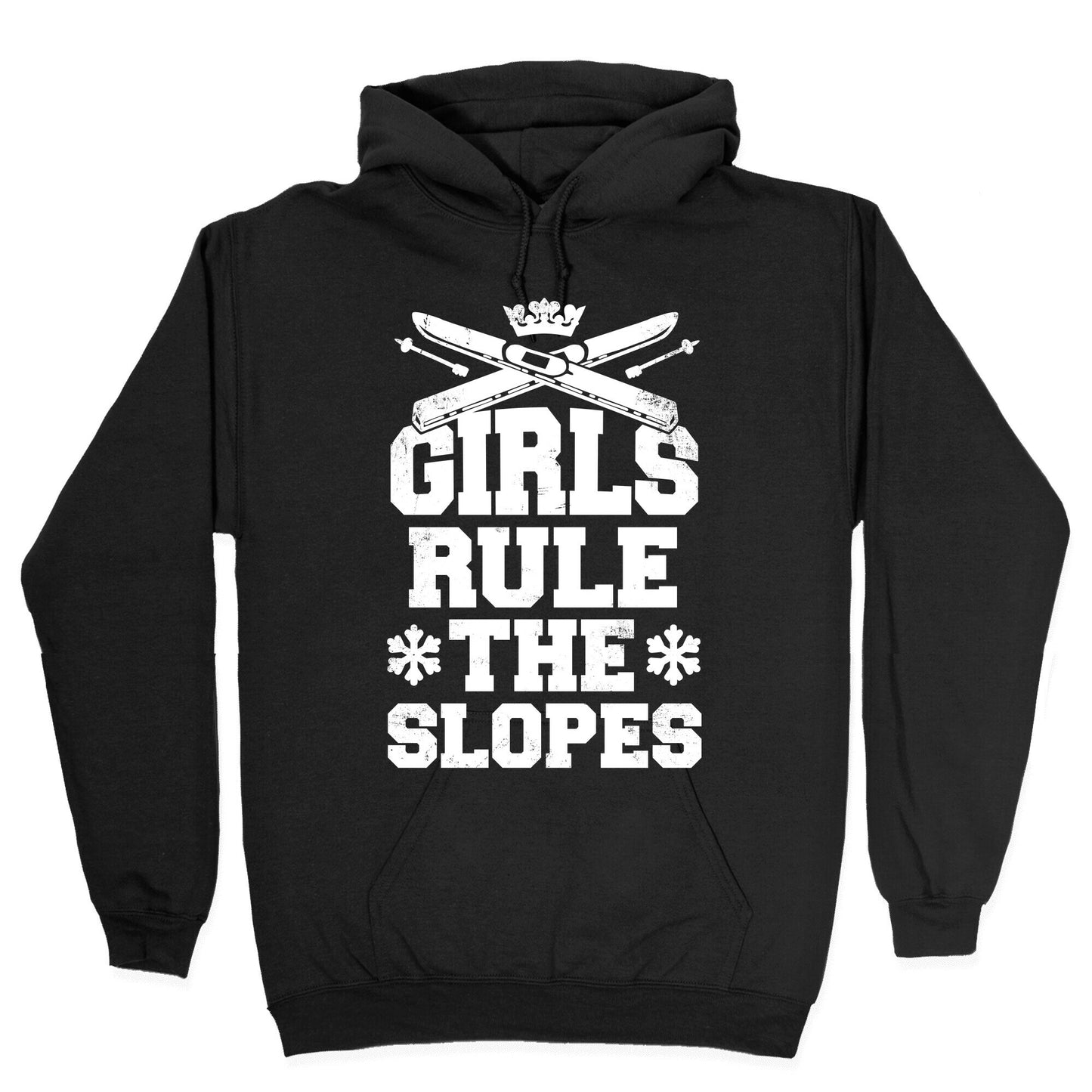 Girls Rule The Ski Slopes Vintage Style Hoodie