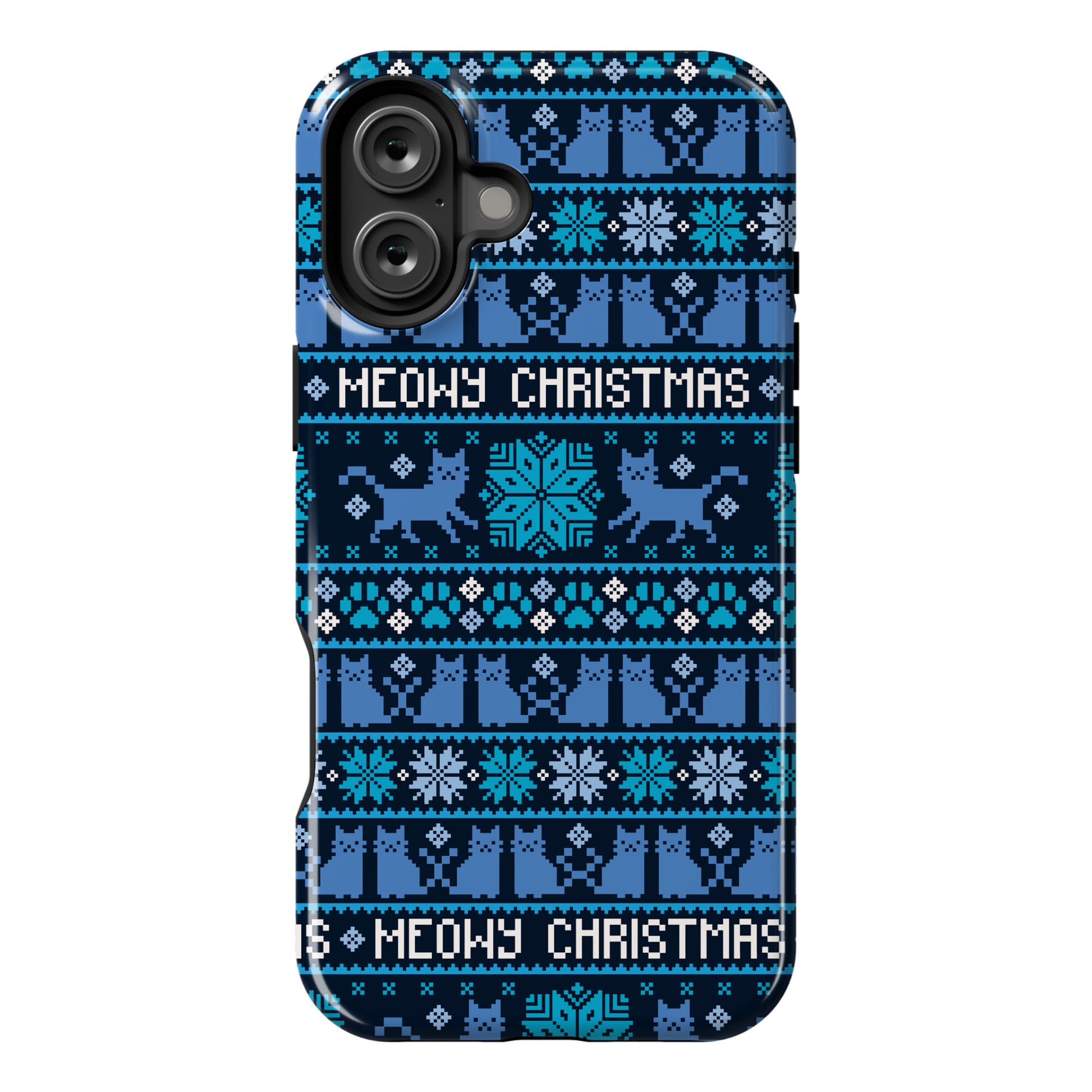 Meowy Christmas Cat Sweater Pattern Phone Case
