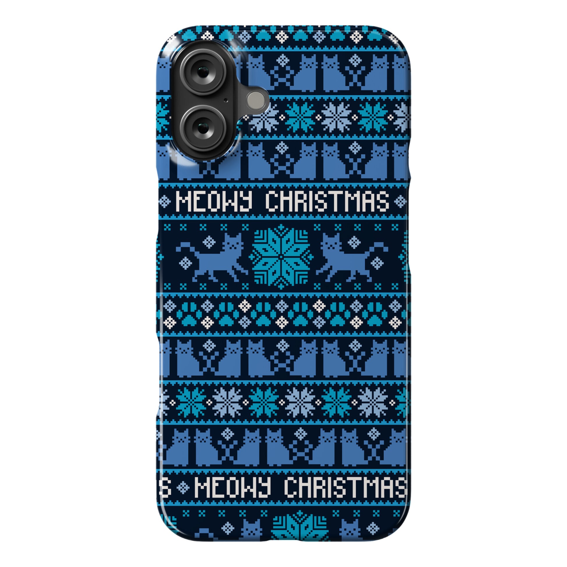 Meowy Christmas Cat Sweater Pattern Phone Case