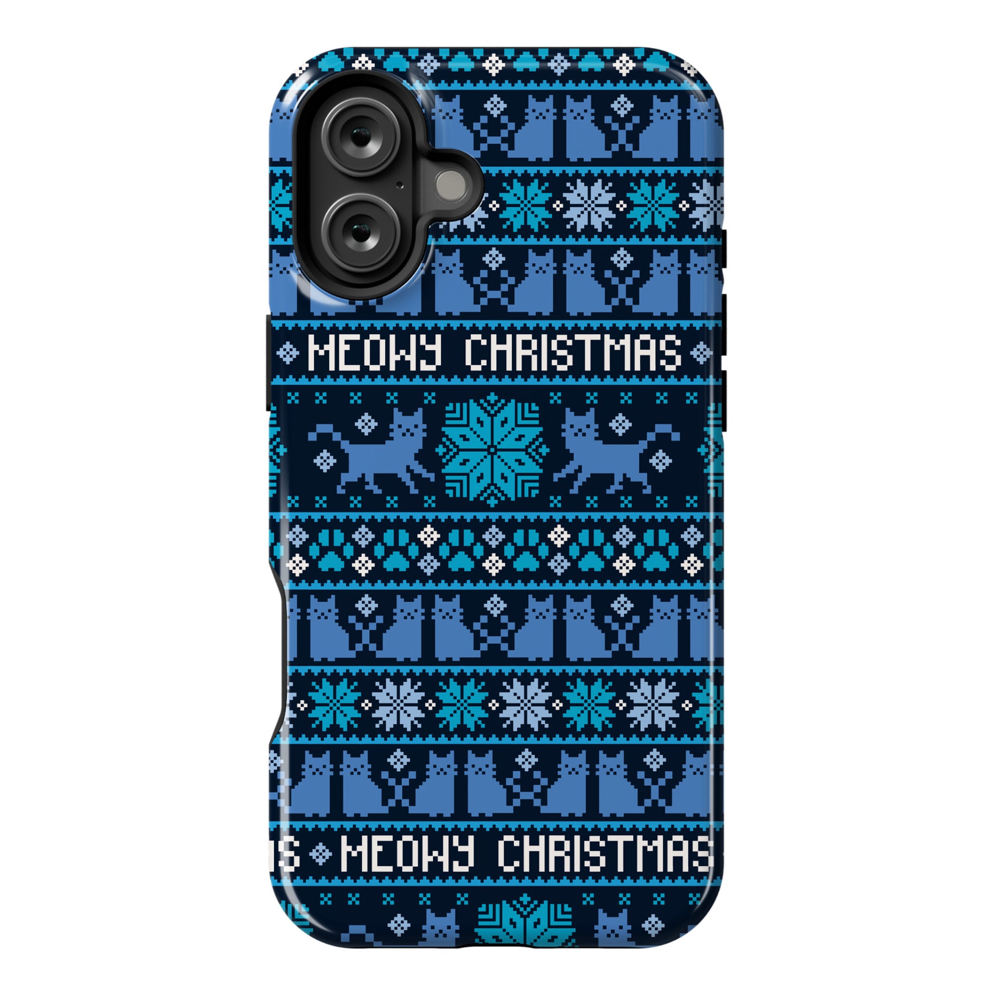 Meowy Christmas Cat Sweater Pattern Phone Case