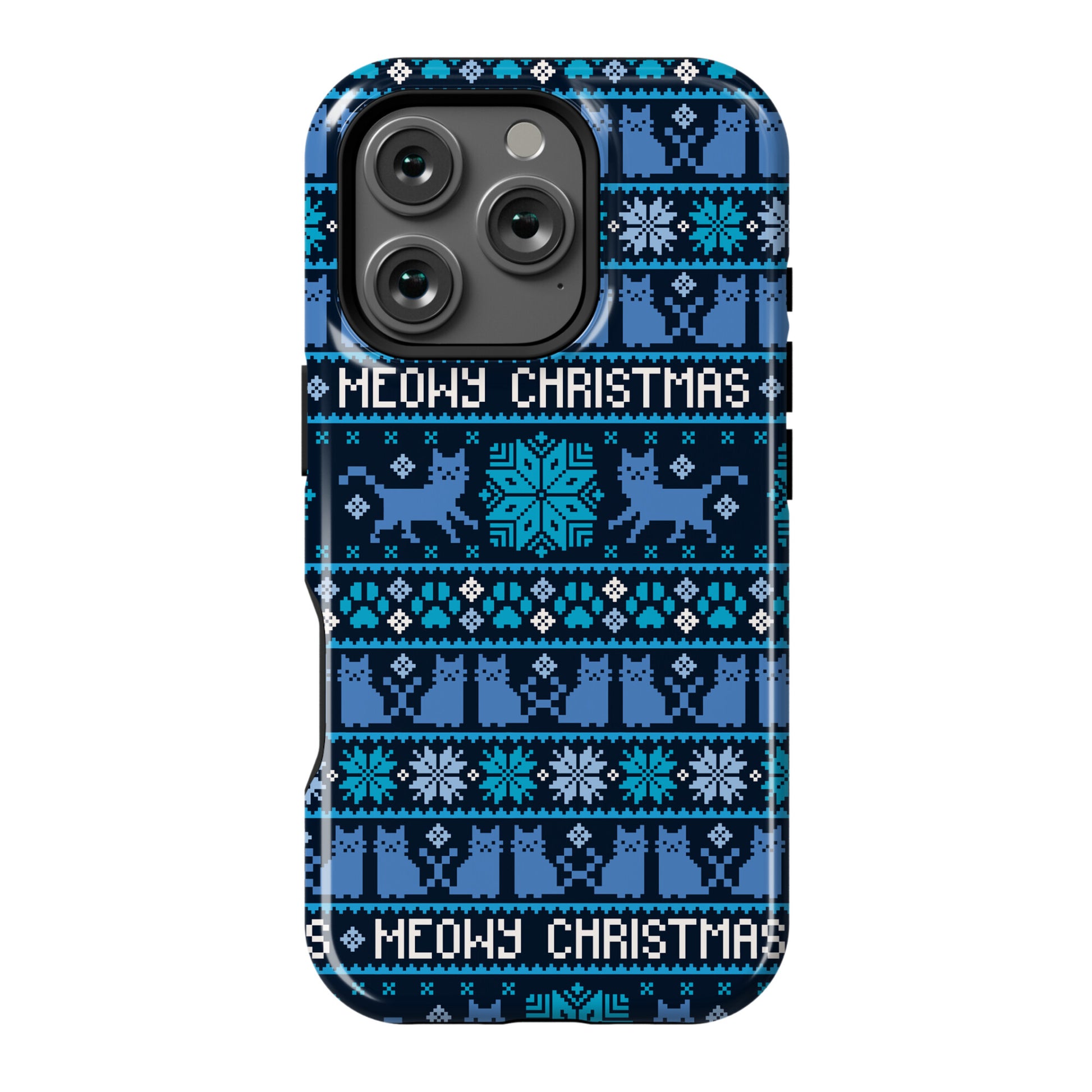 Meowy Christmas Cat Sweater Pattern Phone Case