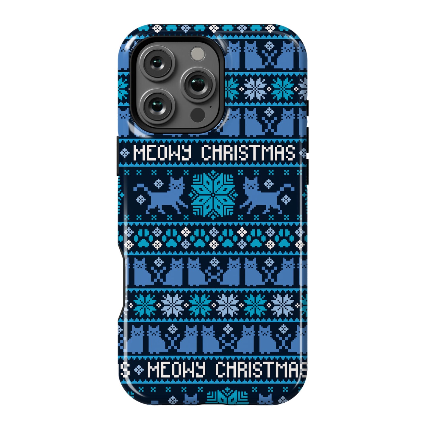 Meowy Christmas Cat Sweater Pattern Phone Case