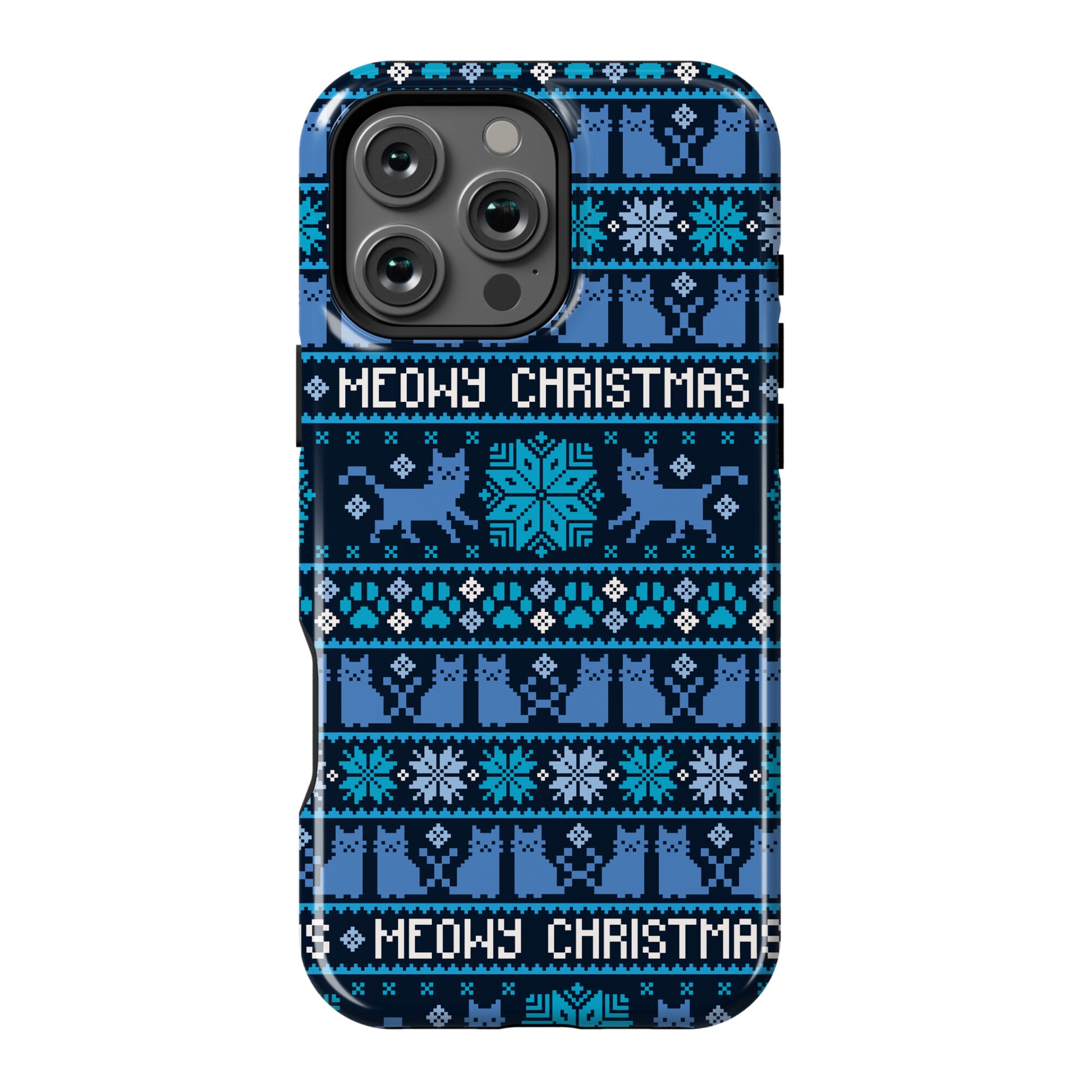 Meowy Christmas Cat Sweater Pattern Phone Case