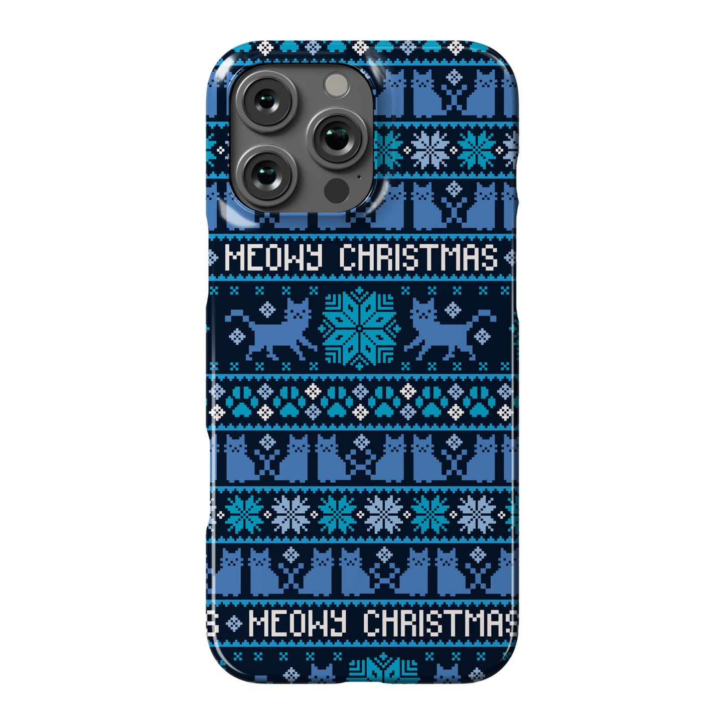 Meowy Christmas Cat Sweater Pattern Phone Case