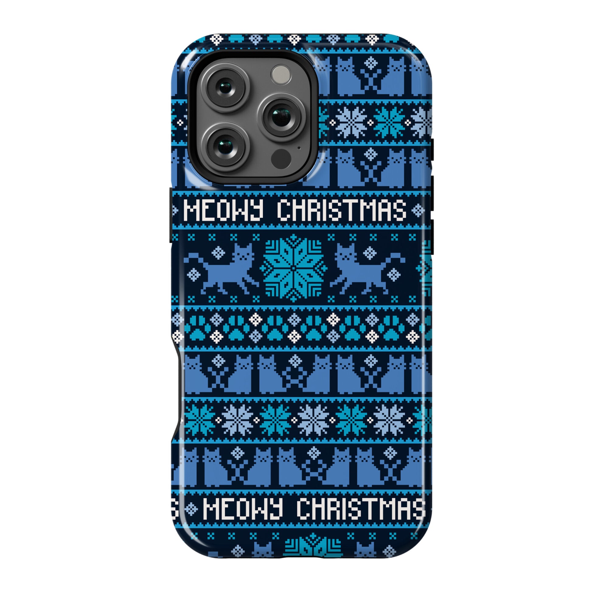 Meowy Christmas Cat Sweater Pattern Phone Case