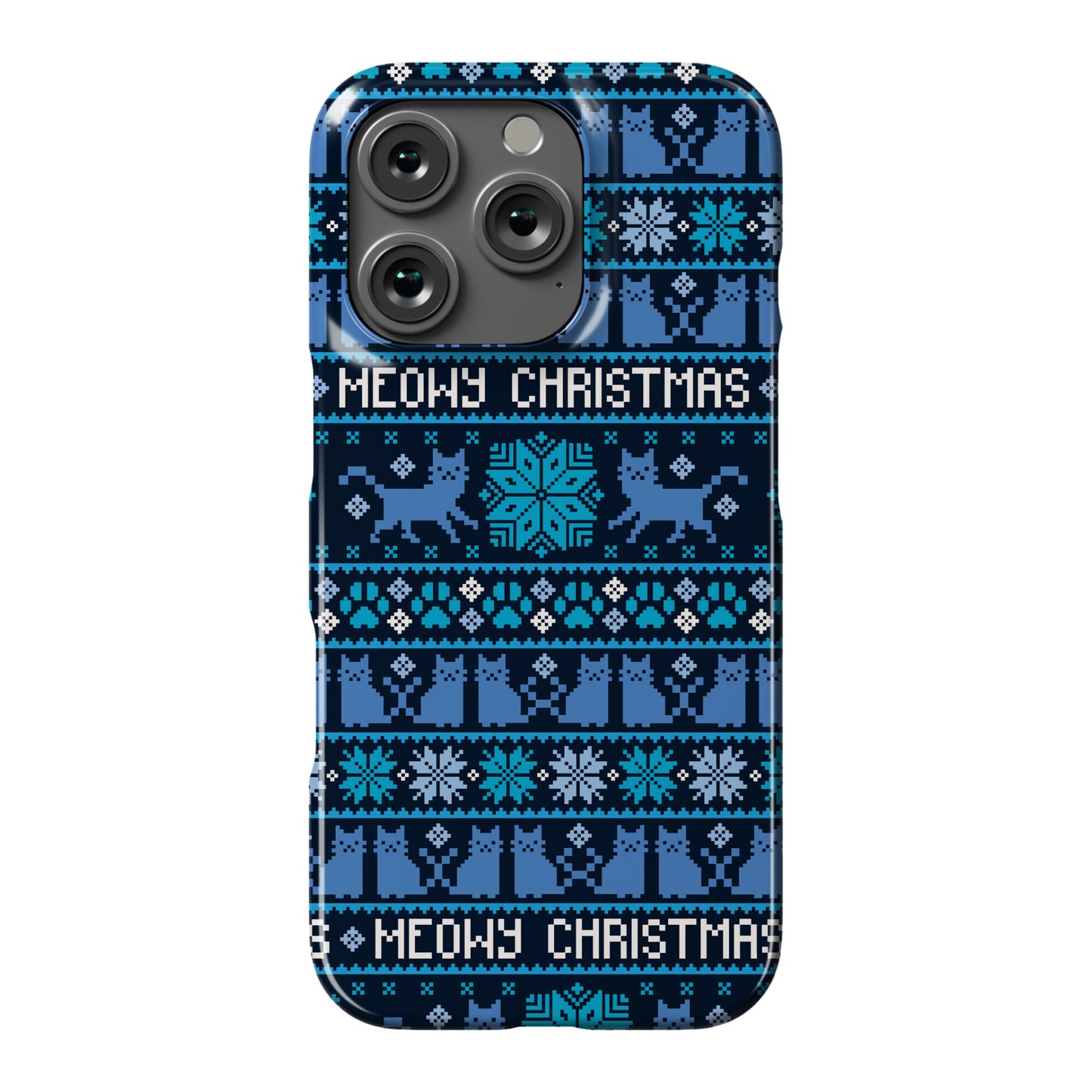 Meowy Christmas Cat Sweater Pattern Phone Case