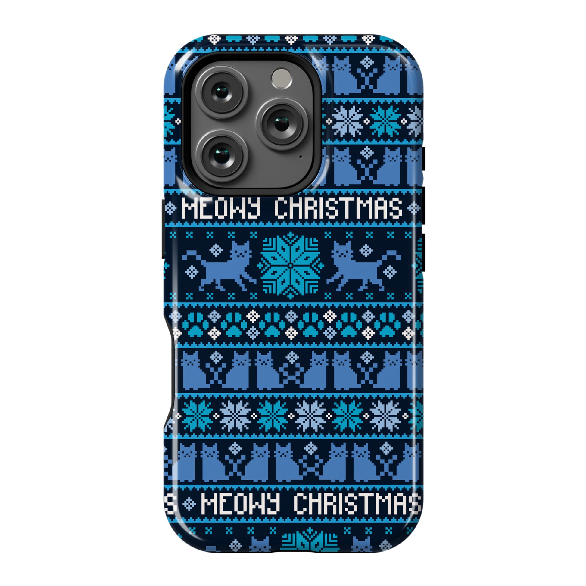 Meowy Christmas Cat Sweater Pattern Phone Case