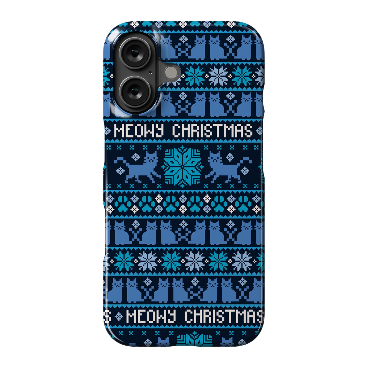 Meowy Christmas Cat Sweater Pattern Phone Case