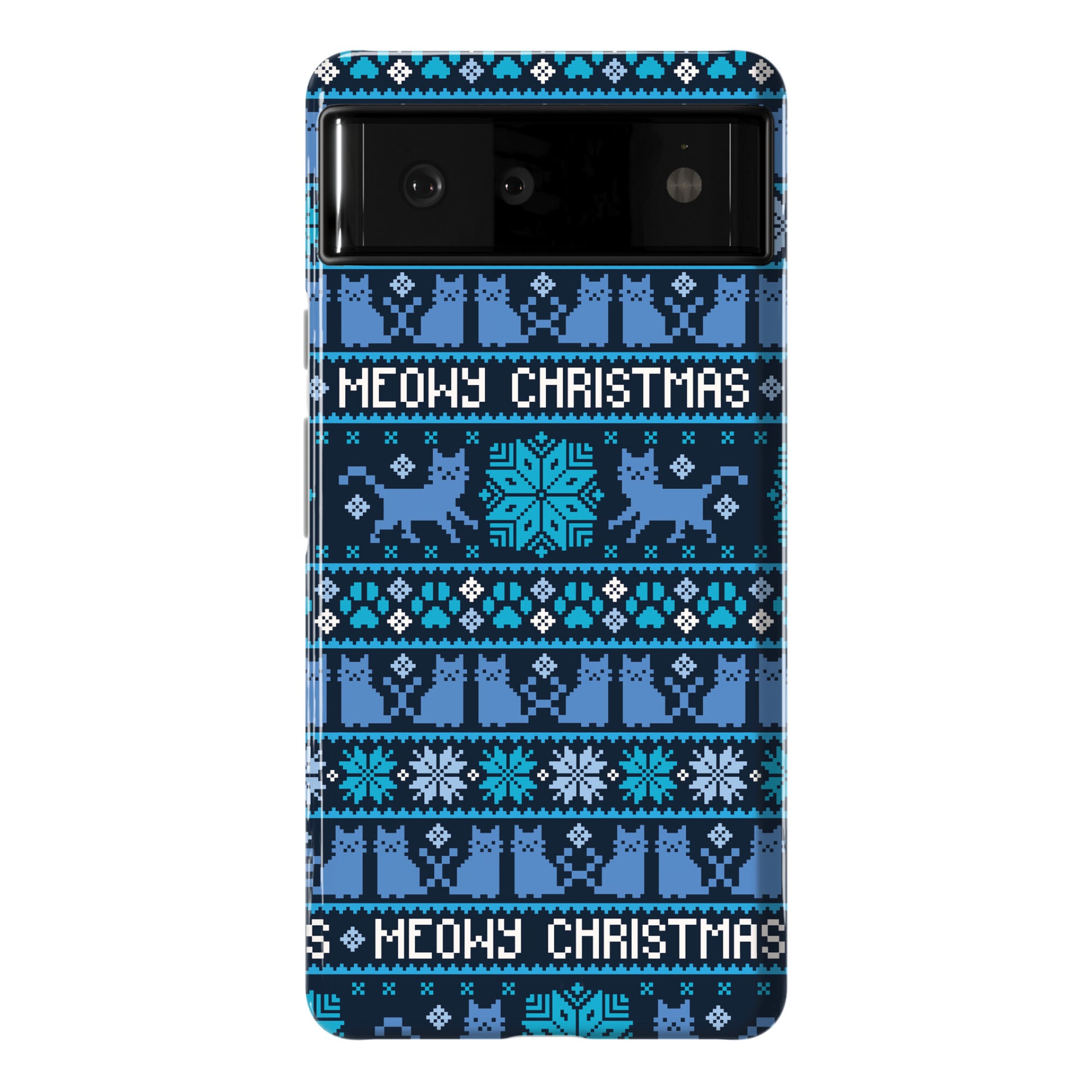 Meowy Christmas Cat Sweater Pattern Phone Case