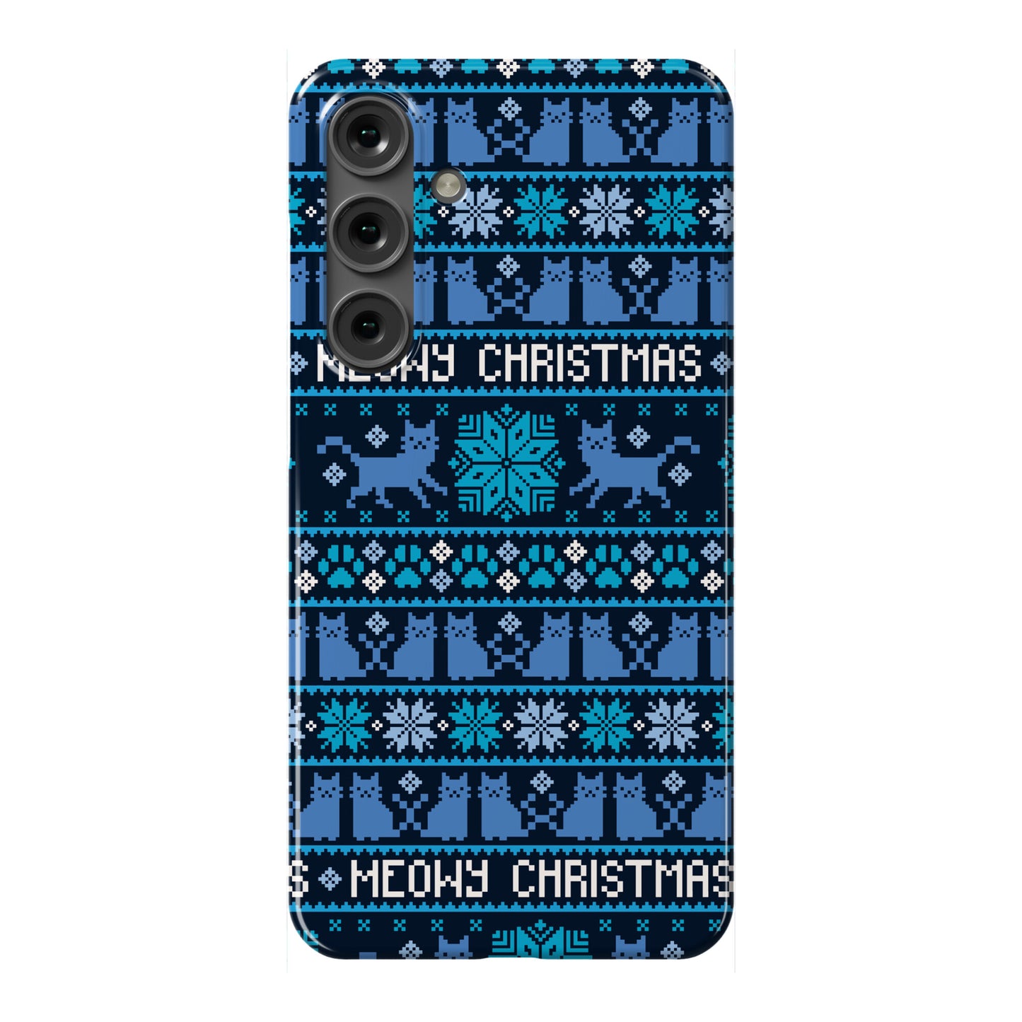 Meowy Christmas Cat Sweater Pattern Phone Case