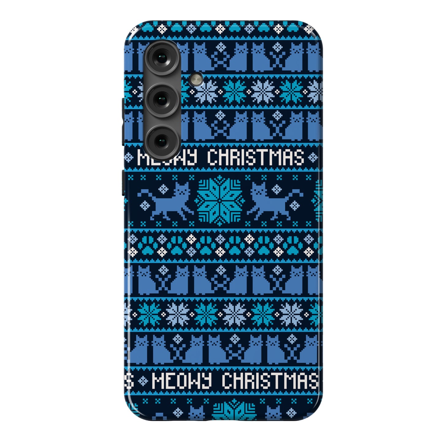 Meowy Christmas Cat Sweater Pattern Phone Case