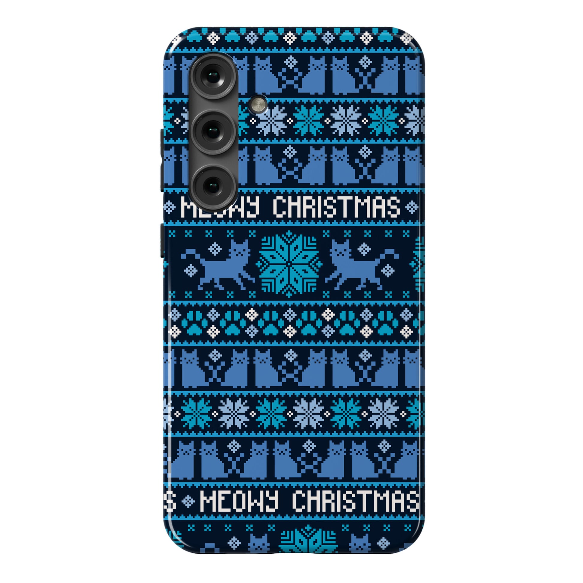 Meowy Christmas Cat Sweater Pattern Phone Case