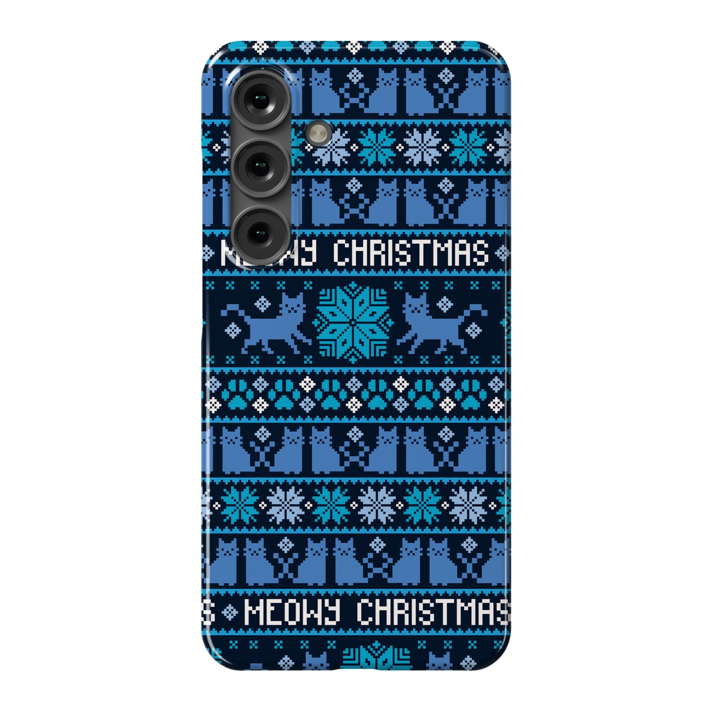Meowy Christmas Cat Sweater Pattern Phone Case
