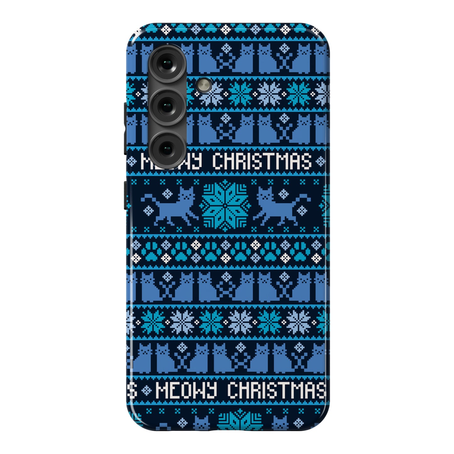 Meowy Christmas Cat Sweater Pattern Phone Case