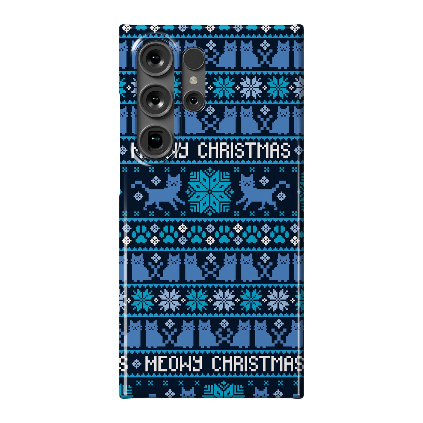 Meowy Christmas Cat Sweater Pattern Phone Case