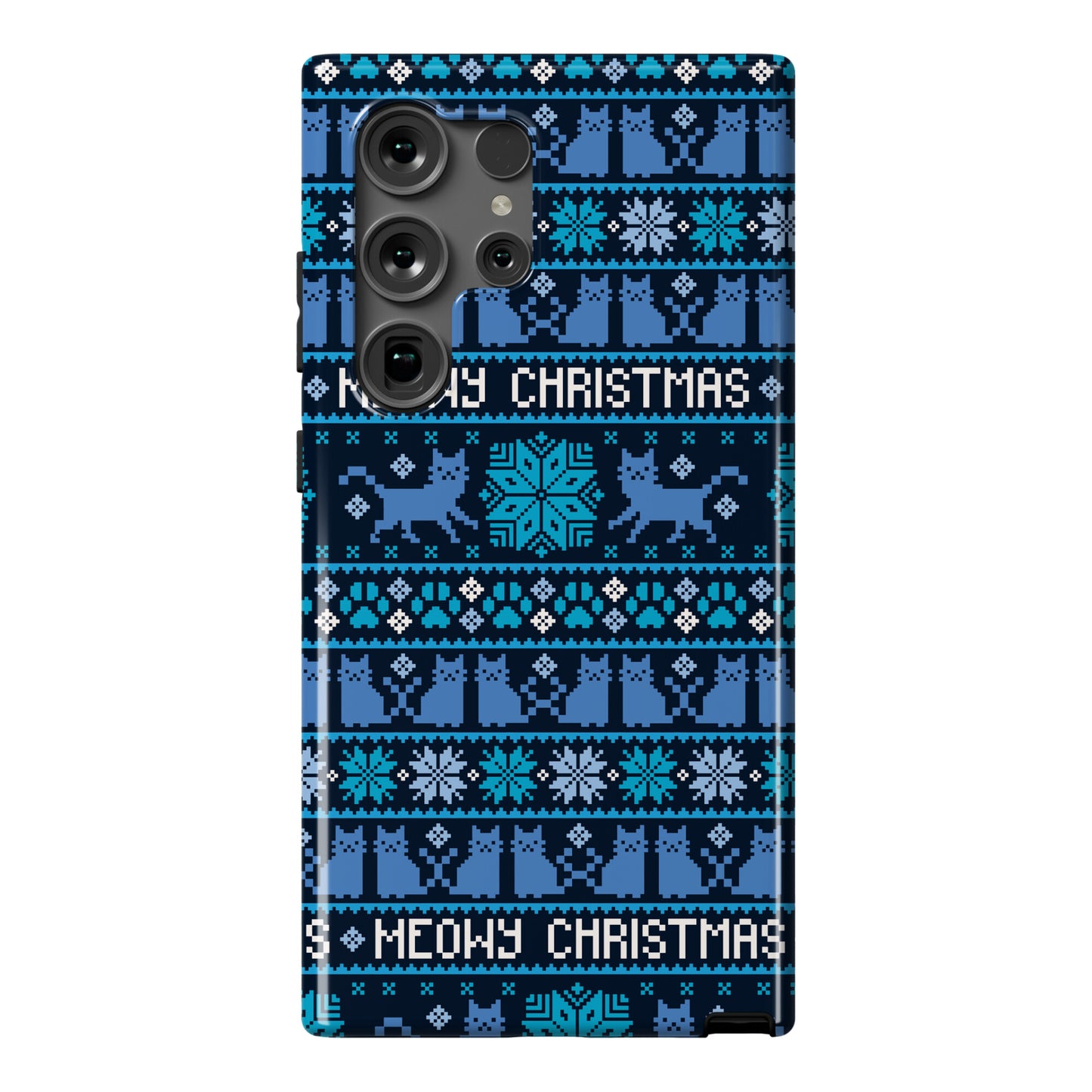 Meowy Christmas Cat Sweater Pattern Phone Case