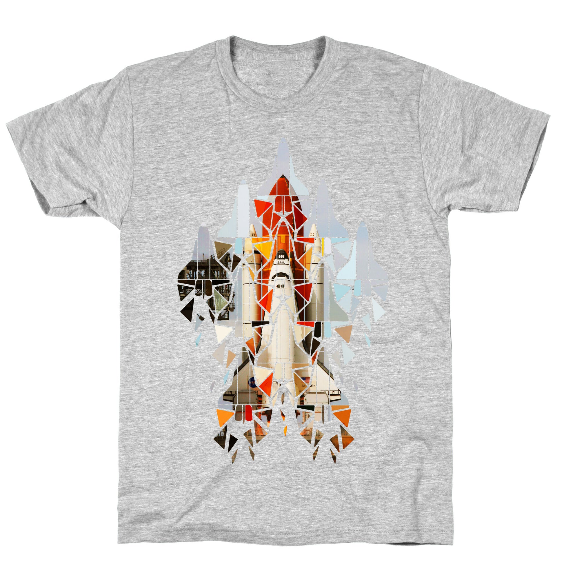 Geometric Space Shuttle Launch T-Shirt