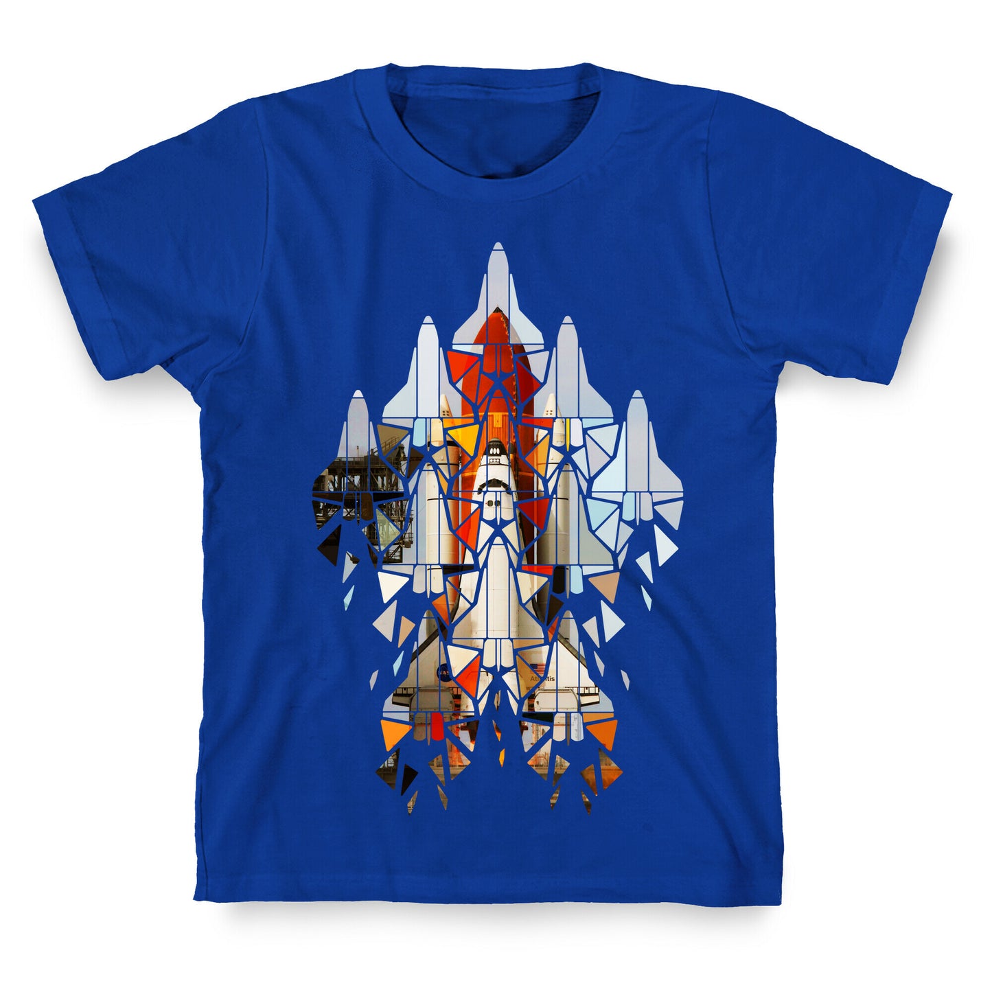 Geometric Space Shuttle Launch T-Shirt