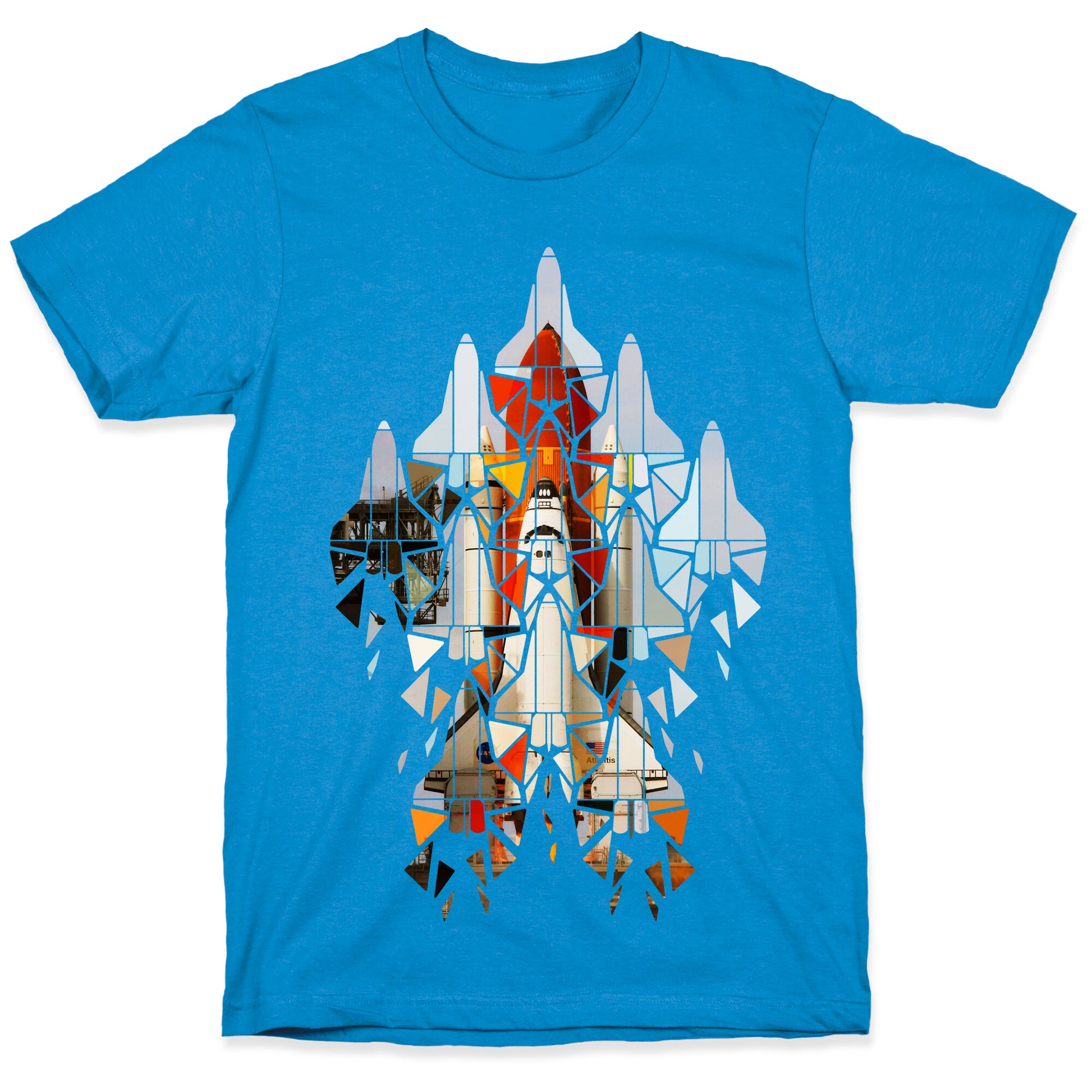 Geometric Space Shuttle Launch T-Shirt