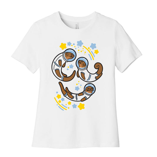 Otters In Space Women's Cotton Tee