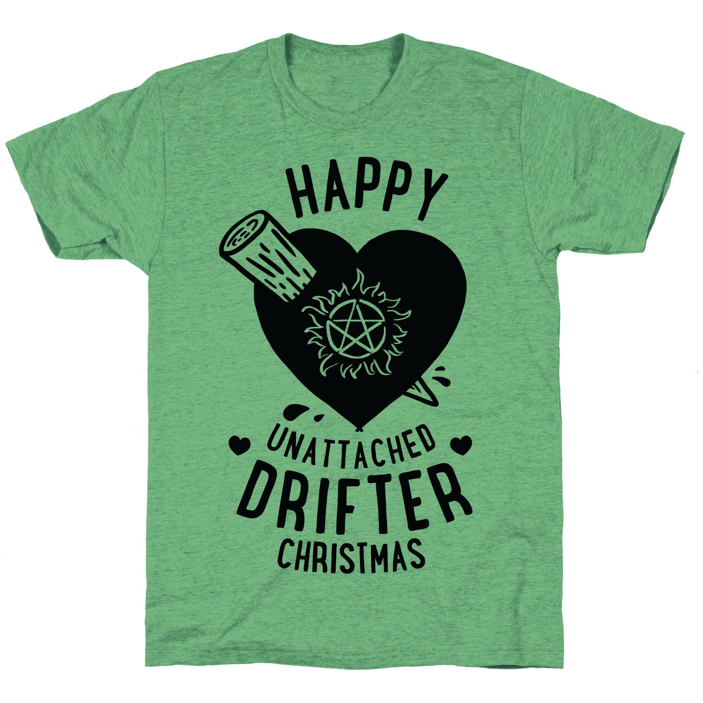 Happy Unattached Drifter Christmas Unisex Triblend Tee